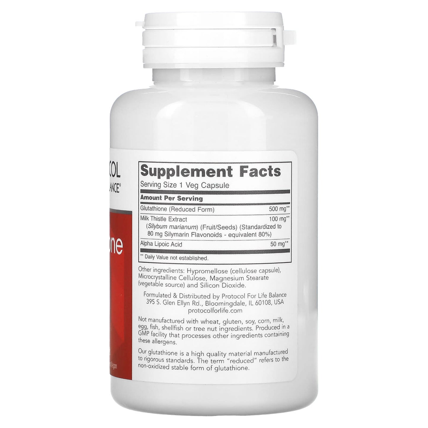 Protocol for Life Balance, Glutathione, 60 Veg Capsules - Image 2