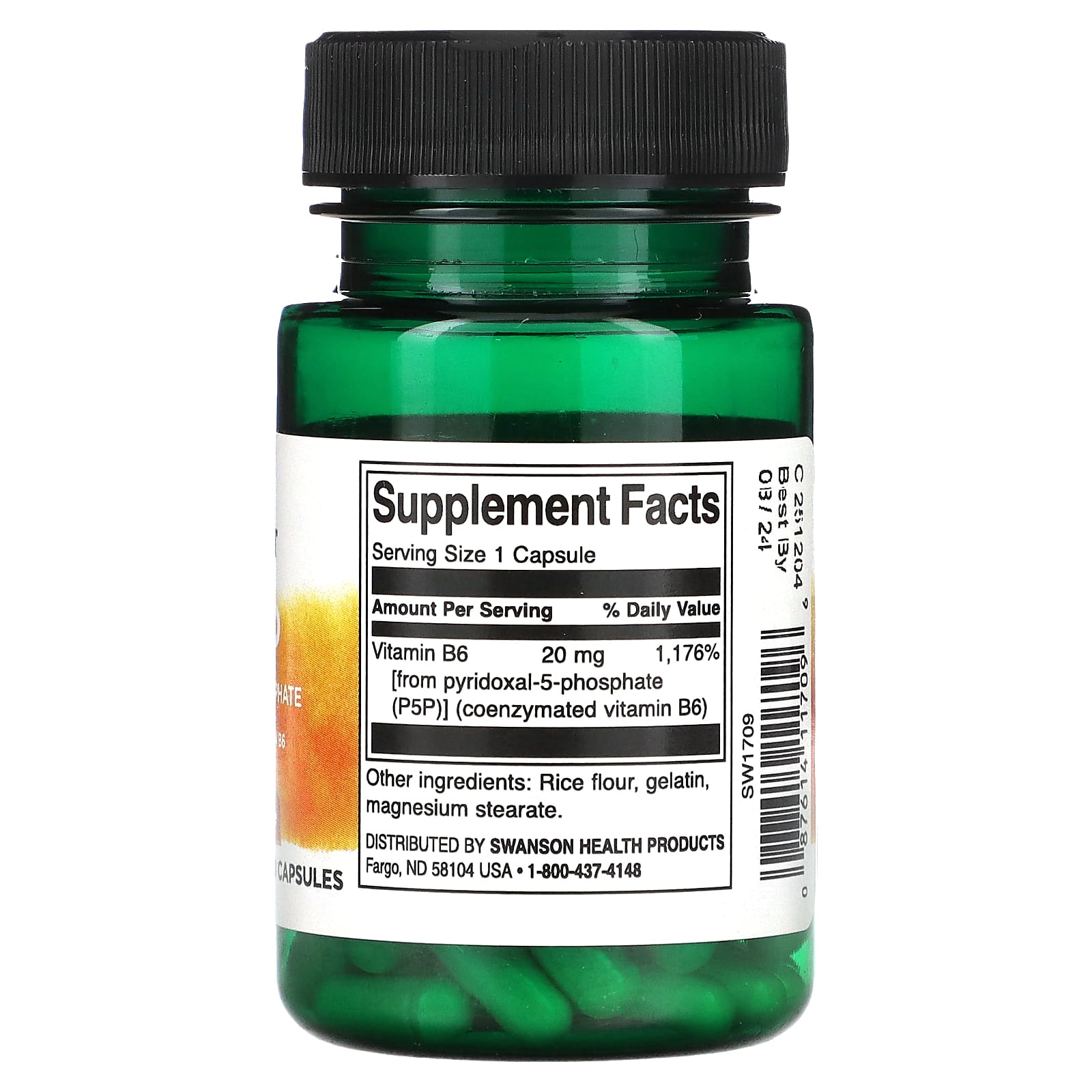 Swanson, P-5-P, 20 mg, 60 Capsules - Image 2