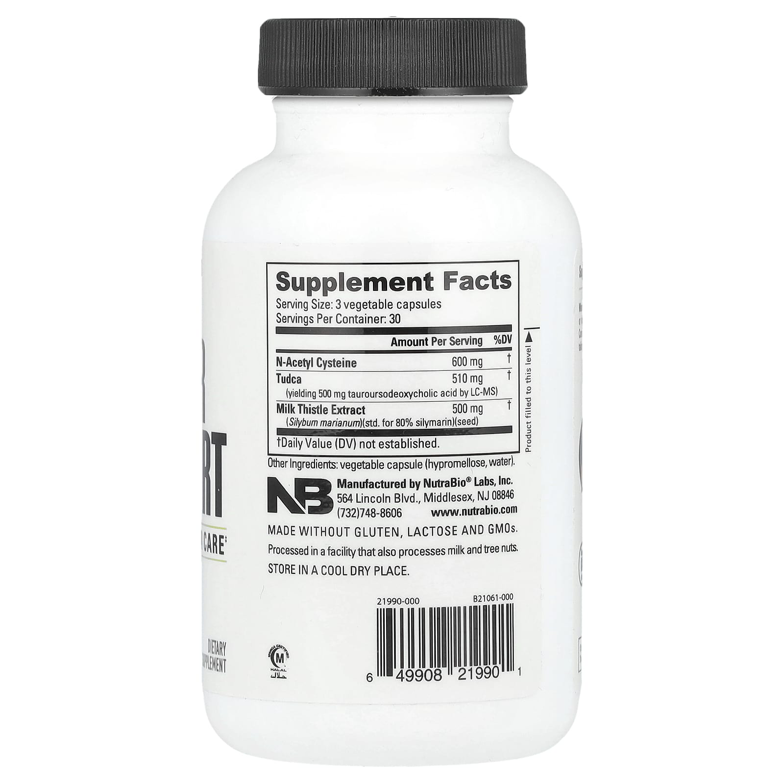 NutraBio, Liver Support, 90 Capsules - Image 2