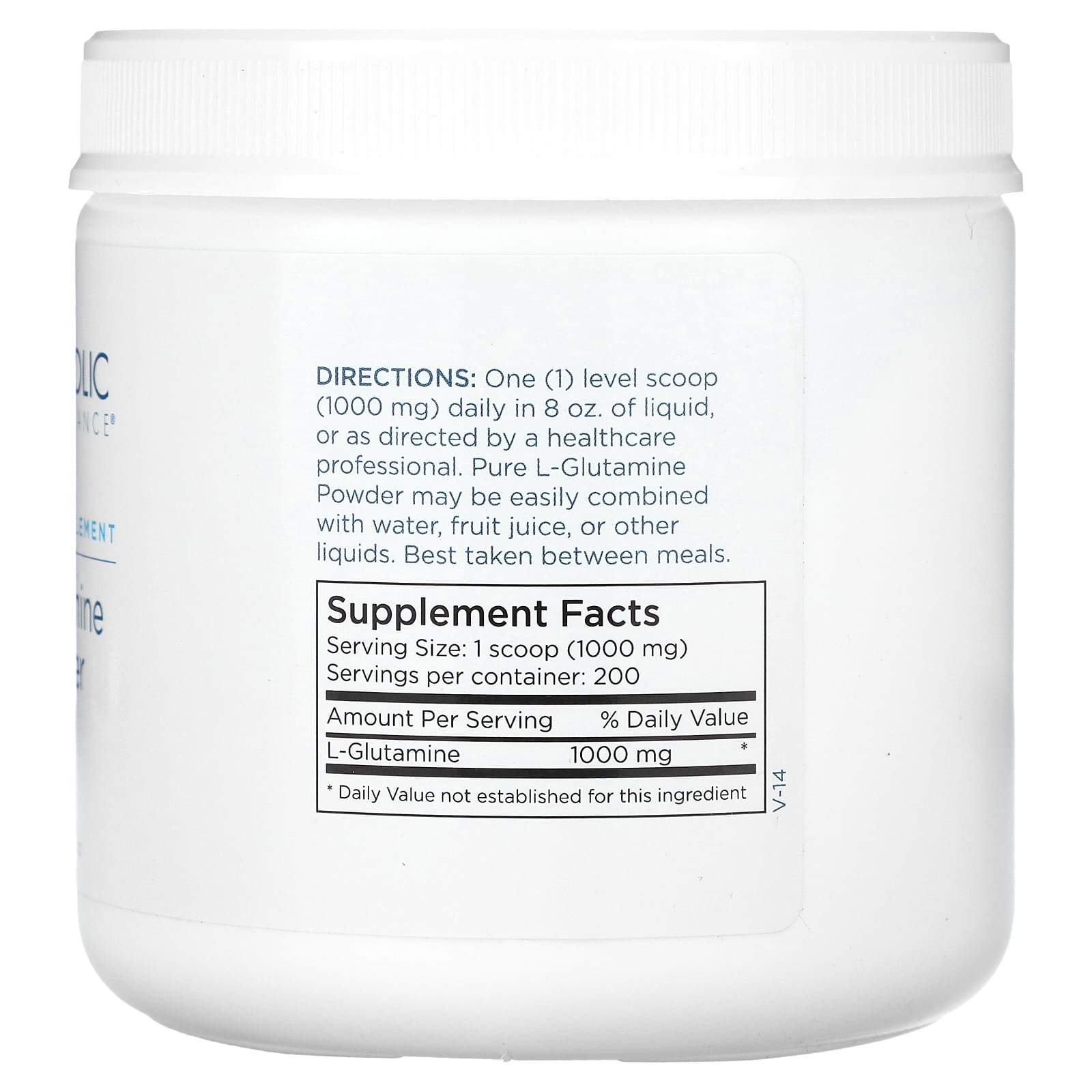 Metabolic Maintenance, L-Glutamine Powder, 7 oz (200 g) - Image 2