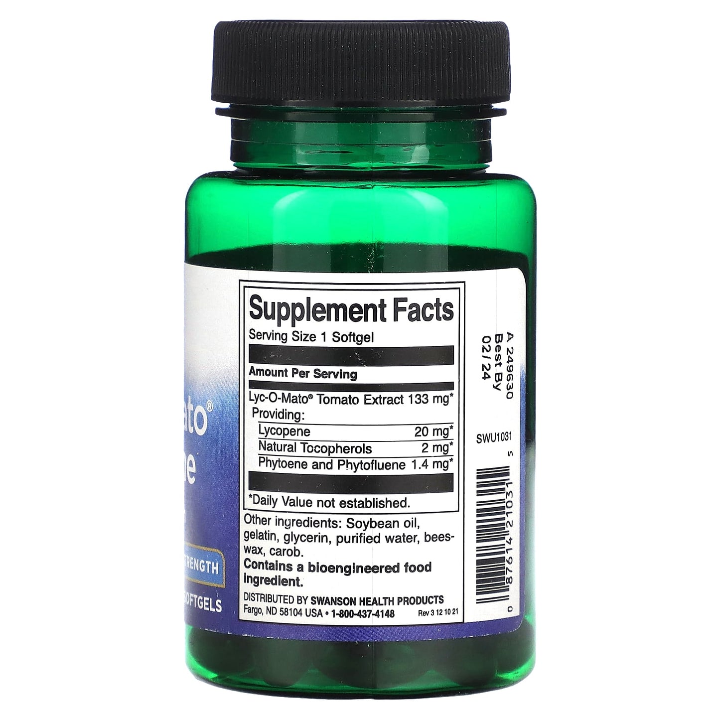 Swanson, Lyc-O-Mato Lycopene, Double Strength, 20 mg, 60 Softgels - Image 2