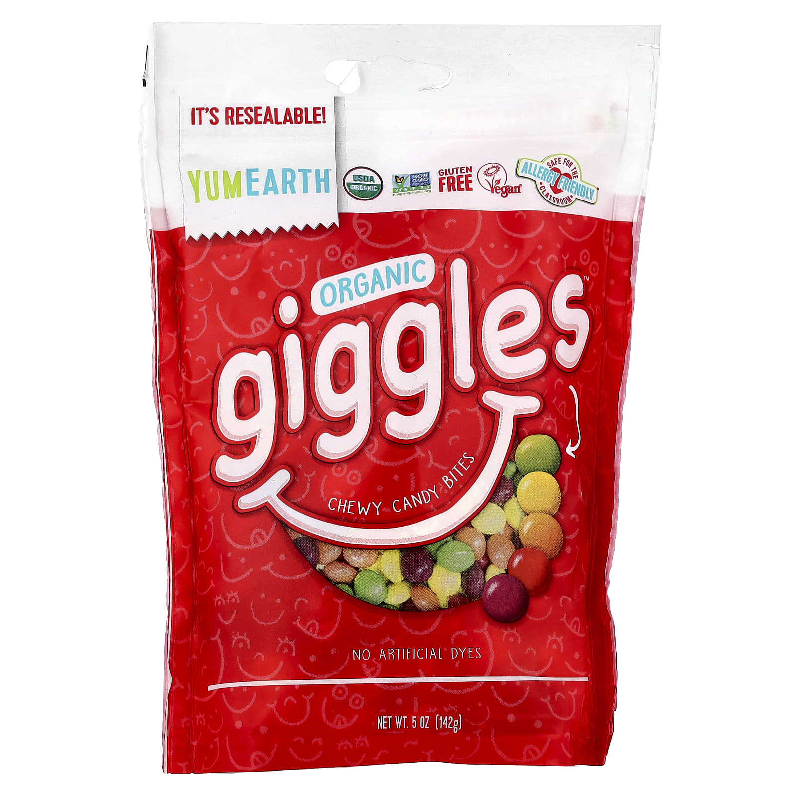 YumEarth, Organic Giggles™, Chewy Candy Bites, 5 oz (142 g) - Image 1