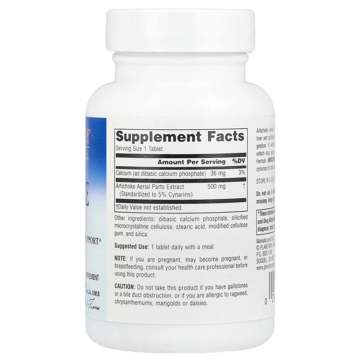 Planetary Herbals, Artichoke Extract, 60 Tablets - Image 2