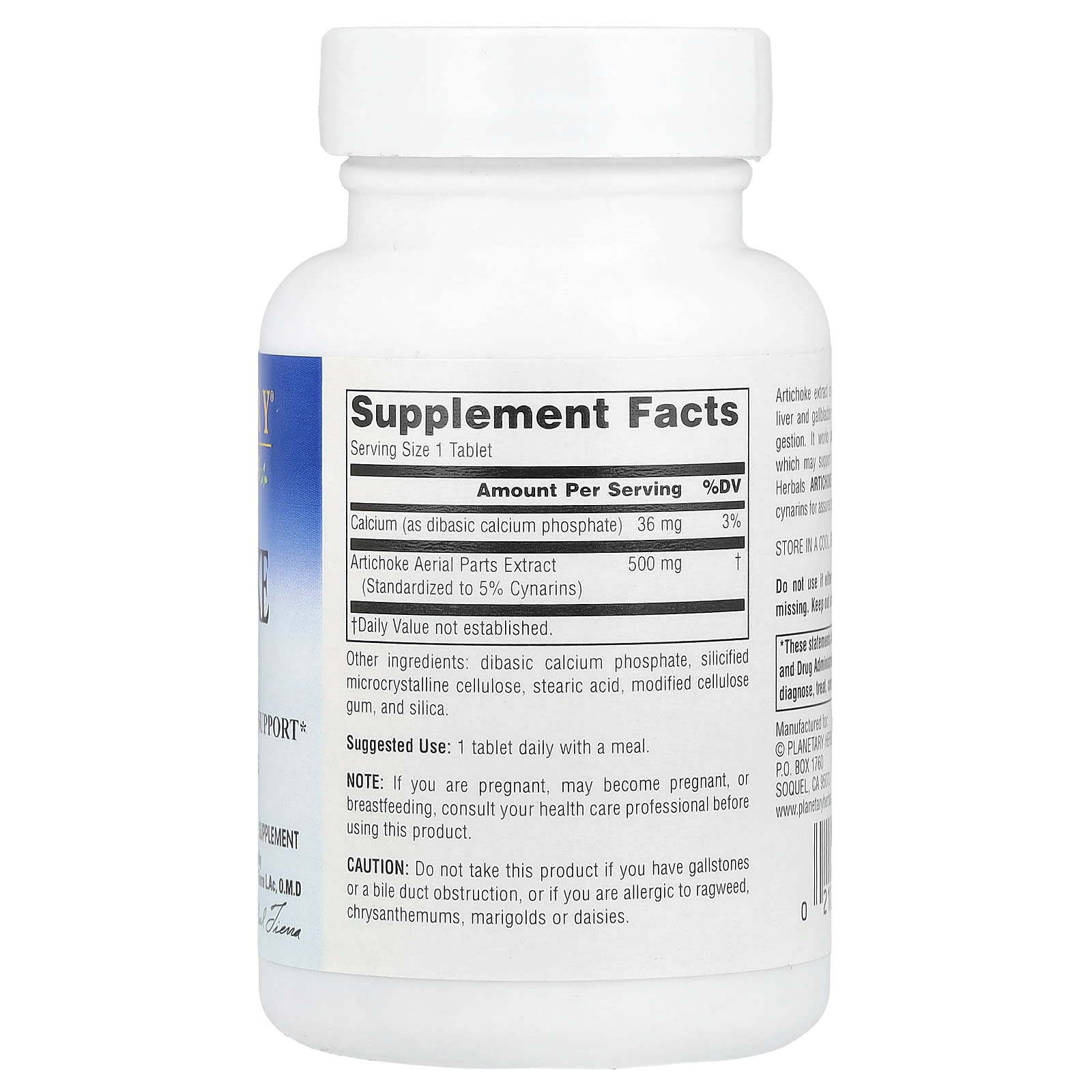 Planetary Herbals, Artichoke Extract, 60 Tablets - Image 2