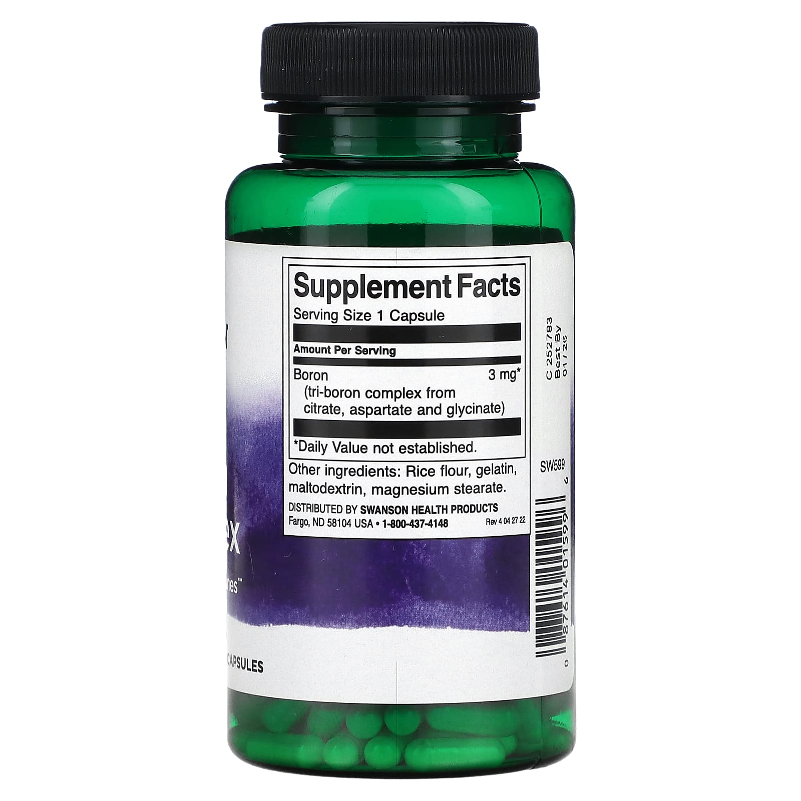 Swanson, Triple Boron Complex, 3 mg , 250 Capsules - Image 2