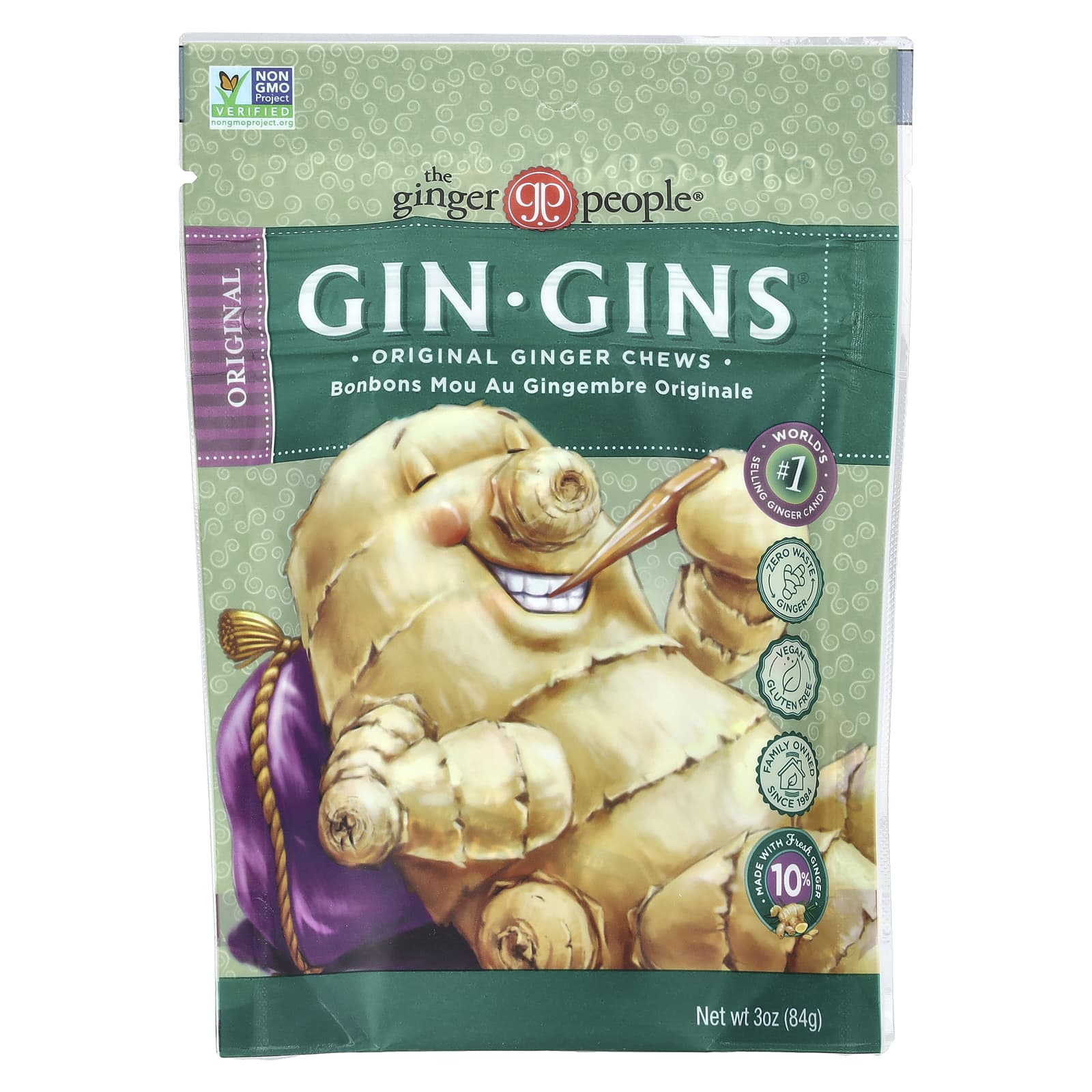 The Ginger People, Gin Gins®, Ginger Chews, Original , 3 oz (84 g) - Image 1