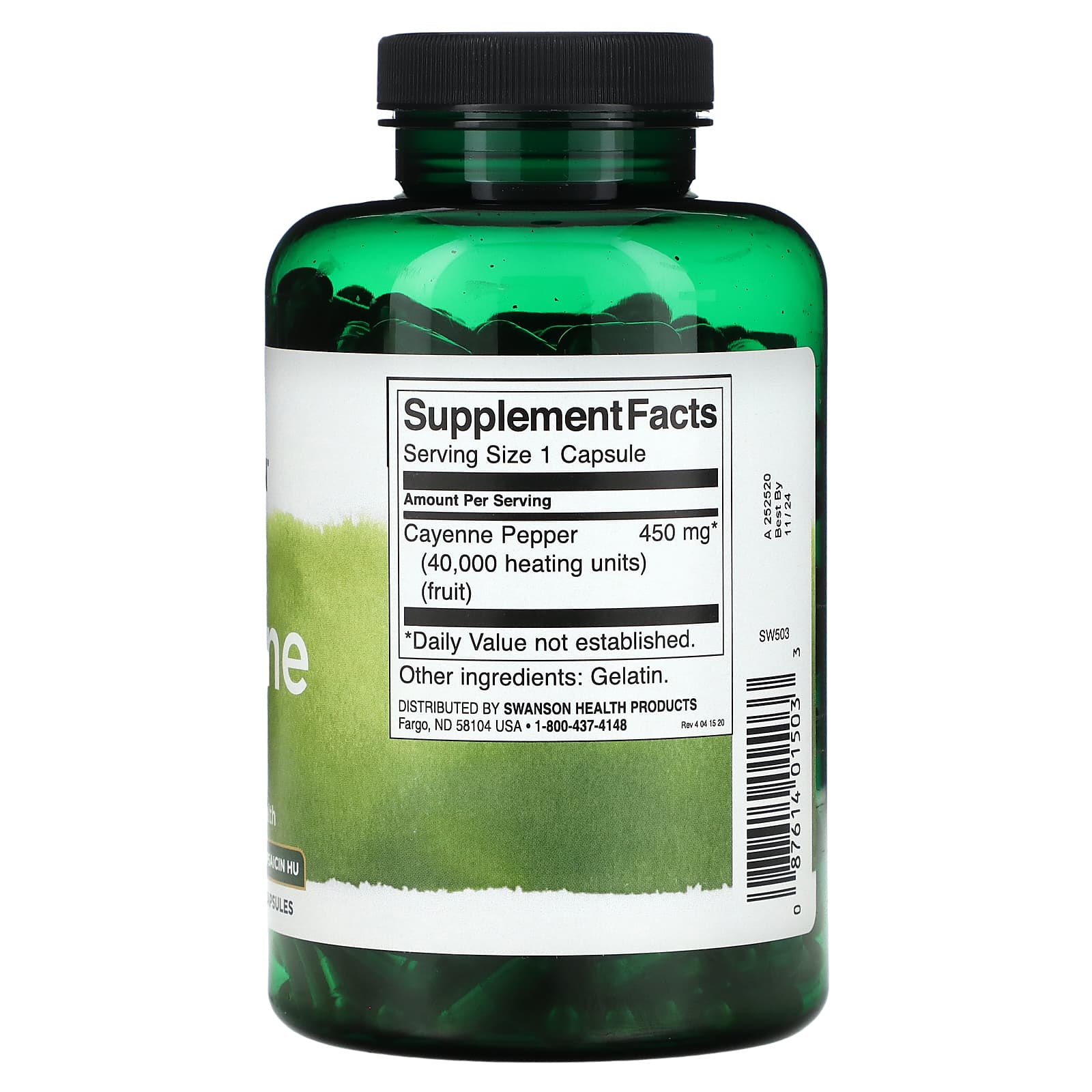Swanson, Cayenne, 450 mg, 300 Capsules - Image 2