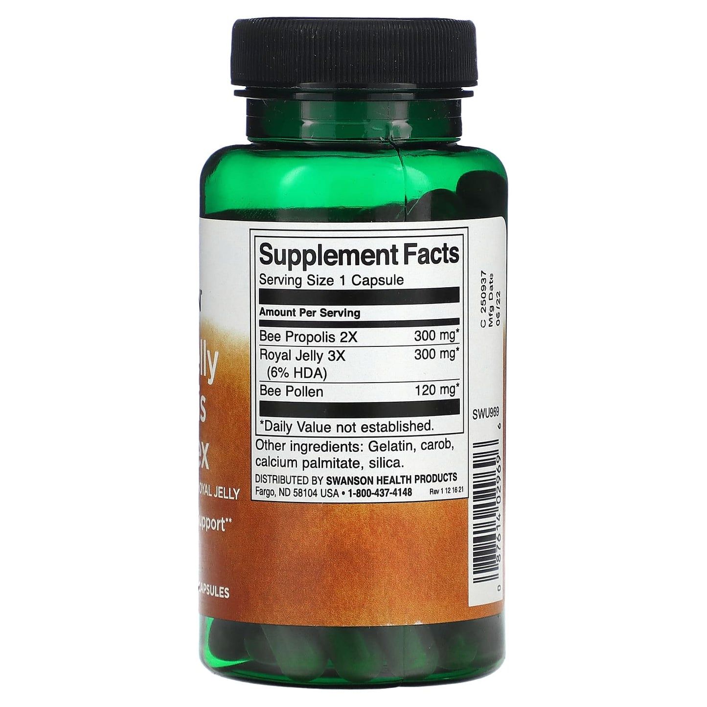 Swanson, Royal Jelly Propolis Complex, 60 Capsules - Image 2