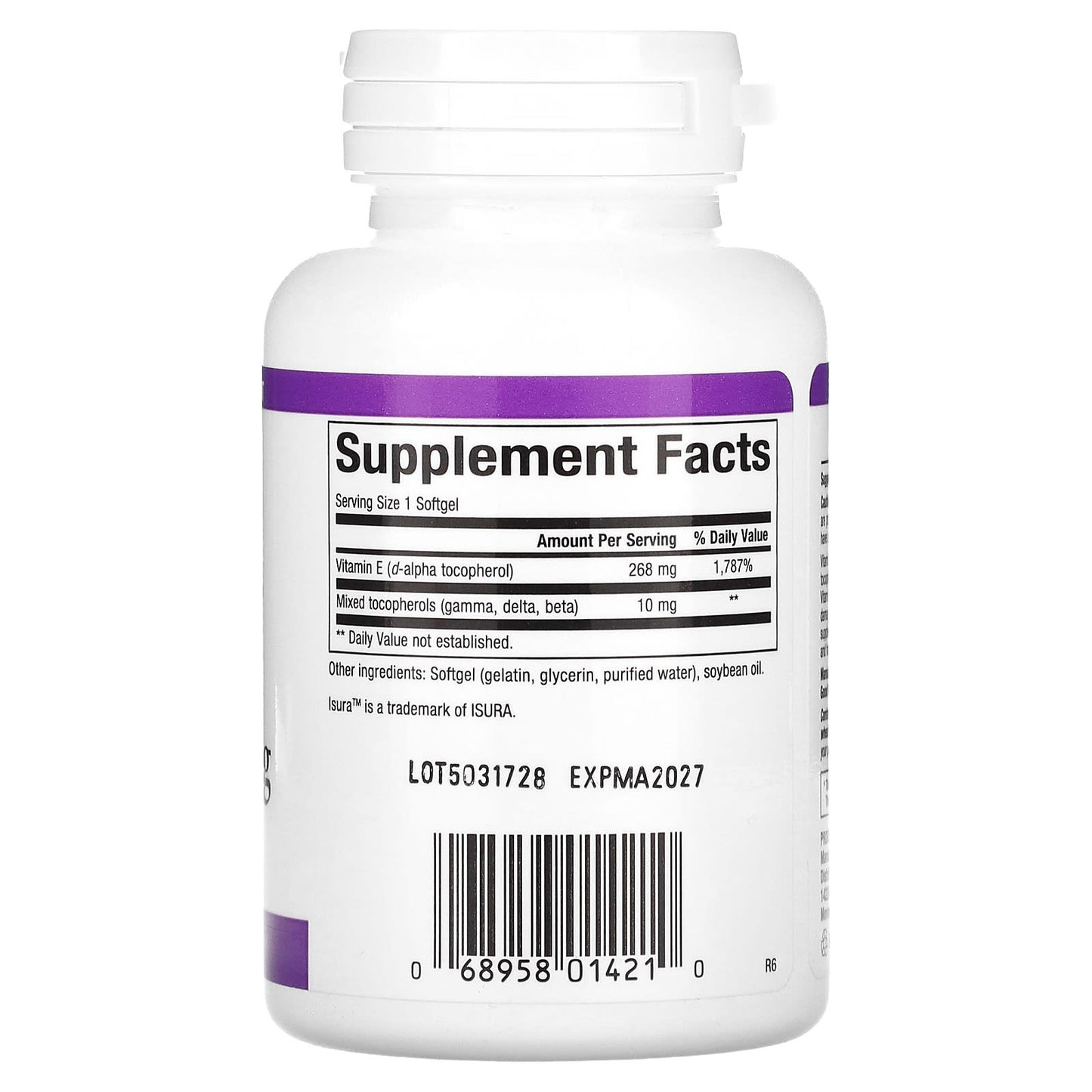 Natural Factors, Mixed Vitamin E, 268 mg (400 IU), 90 Softgels - Image 2