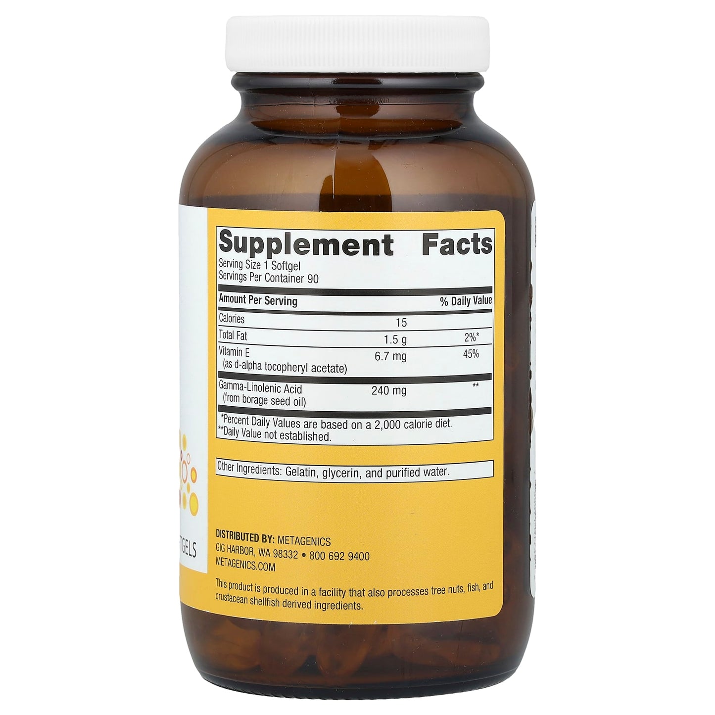 Metagenics, OmegaGenics®, GLA 240, 90 Softgels - Image 2