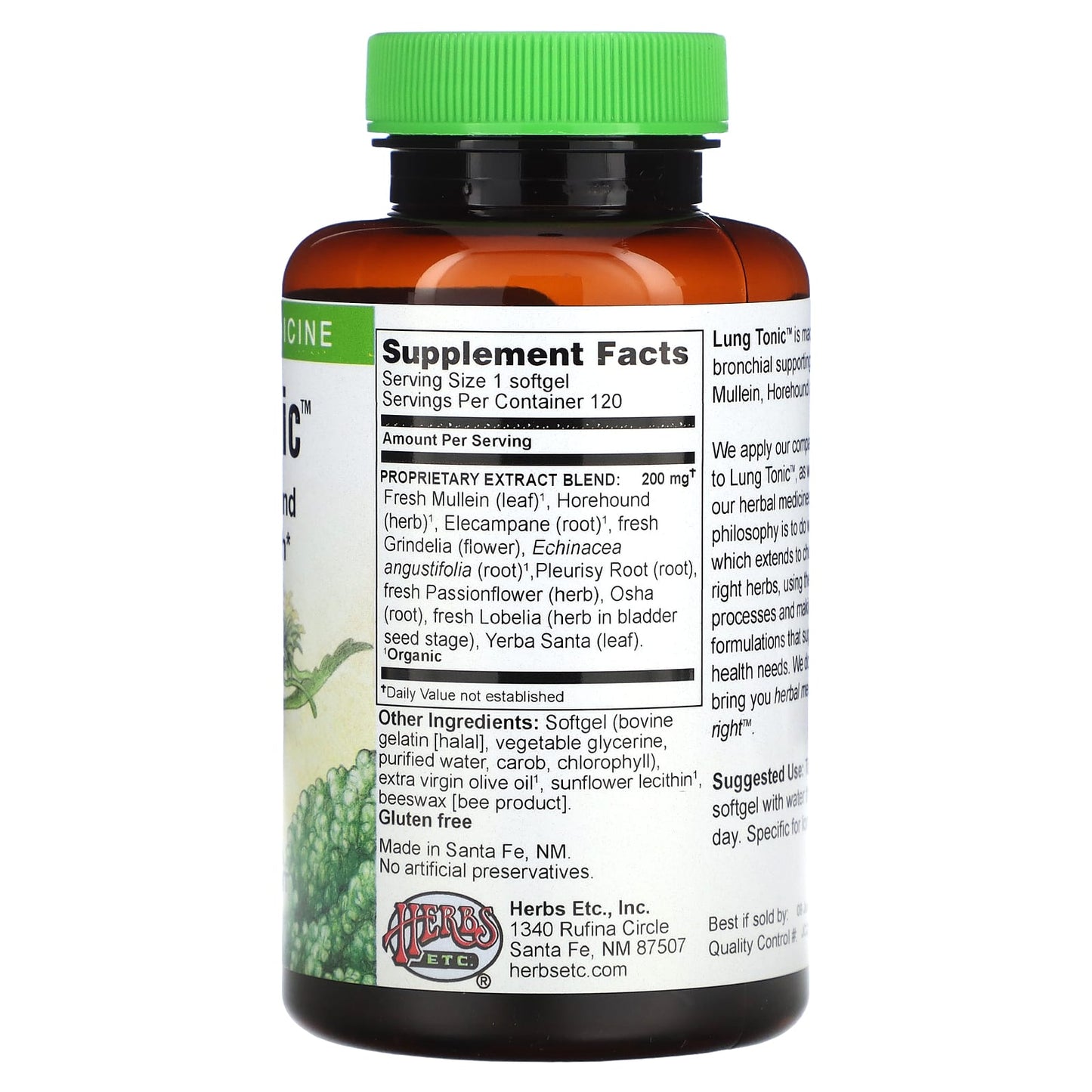 Herbs Etc. Lung Health Support - 120 Softgels - Image 2