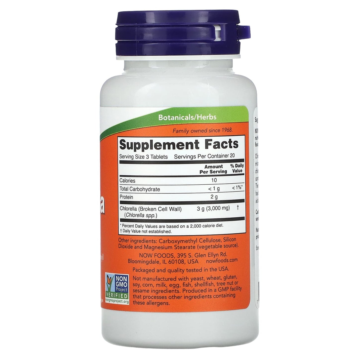 NOW Foods, Chlorella, 1,000 mg, 60 Tablets - Image 2