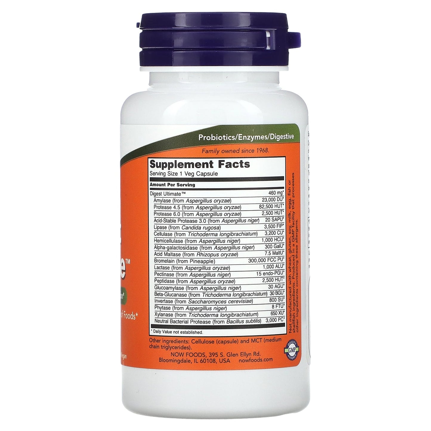 NOW Foods, Digest Ultimate, 60 Veg Capsules - Image 2