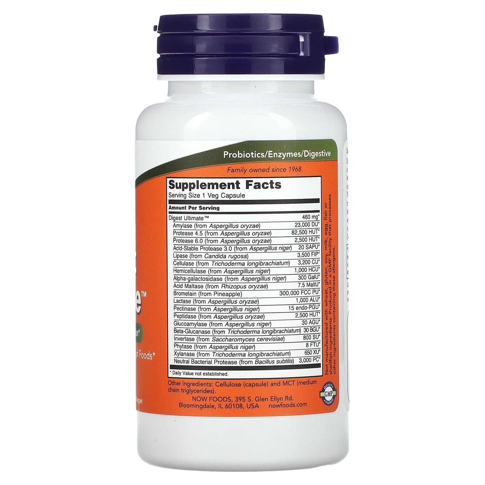 NOW Foods, Digest Ultimate, 60 Veg Capsules - Image 2