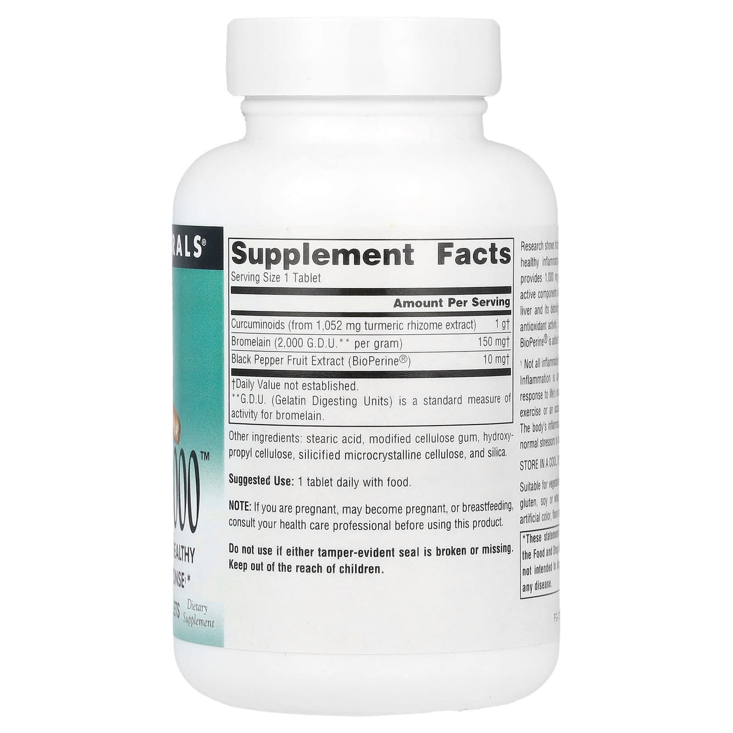 Source Naturals, Turmeric 1000™, 1,000 mg, 60 Tablets - Image 2