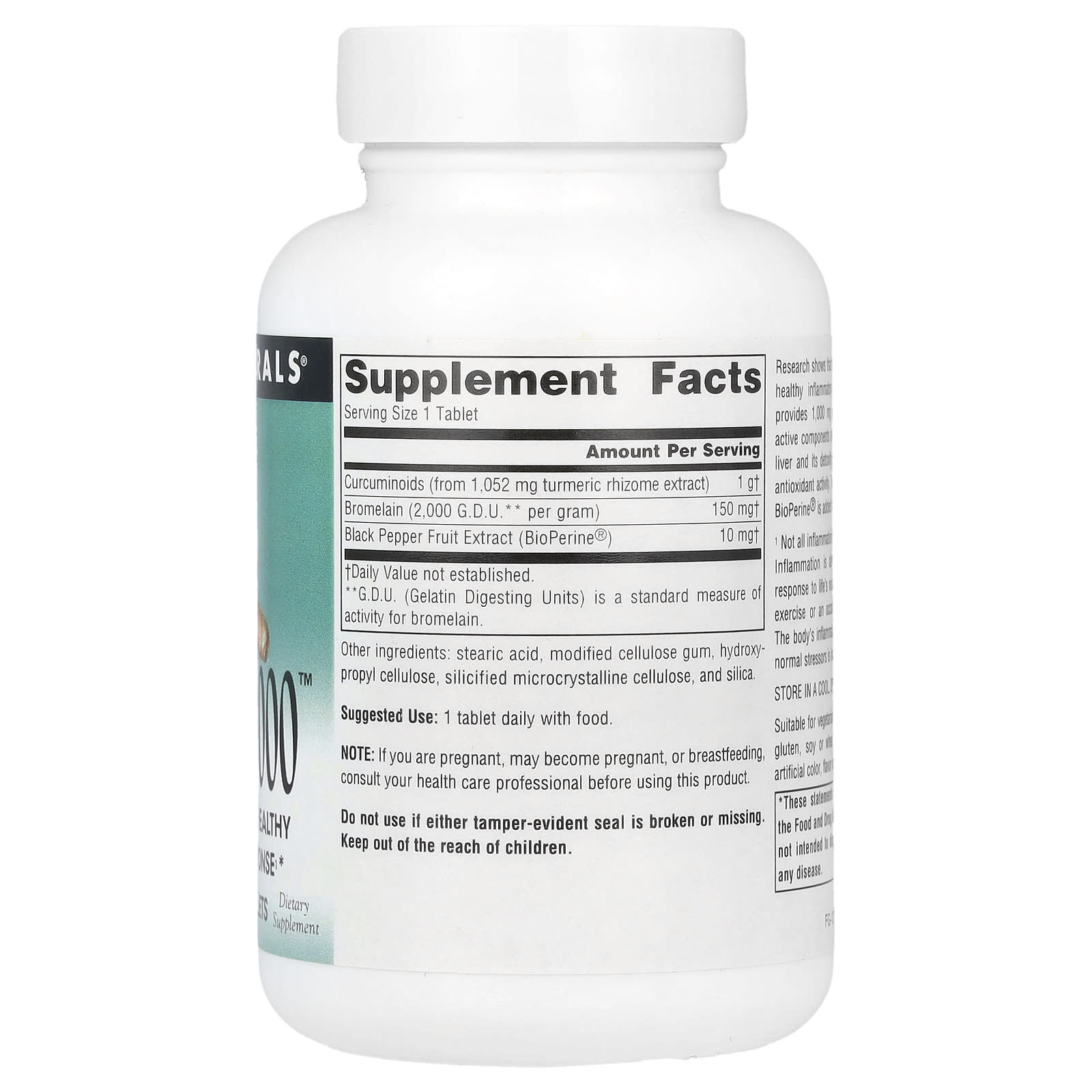 Source Naturals, Turmeric 1000™, 1,000 mg, 60 Tablets - Image 2