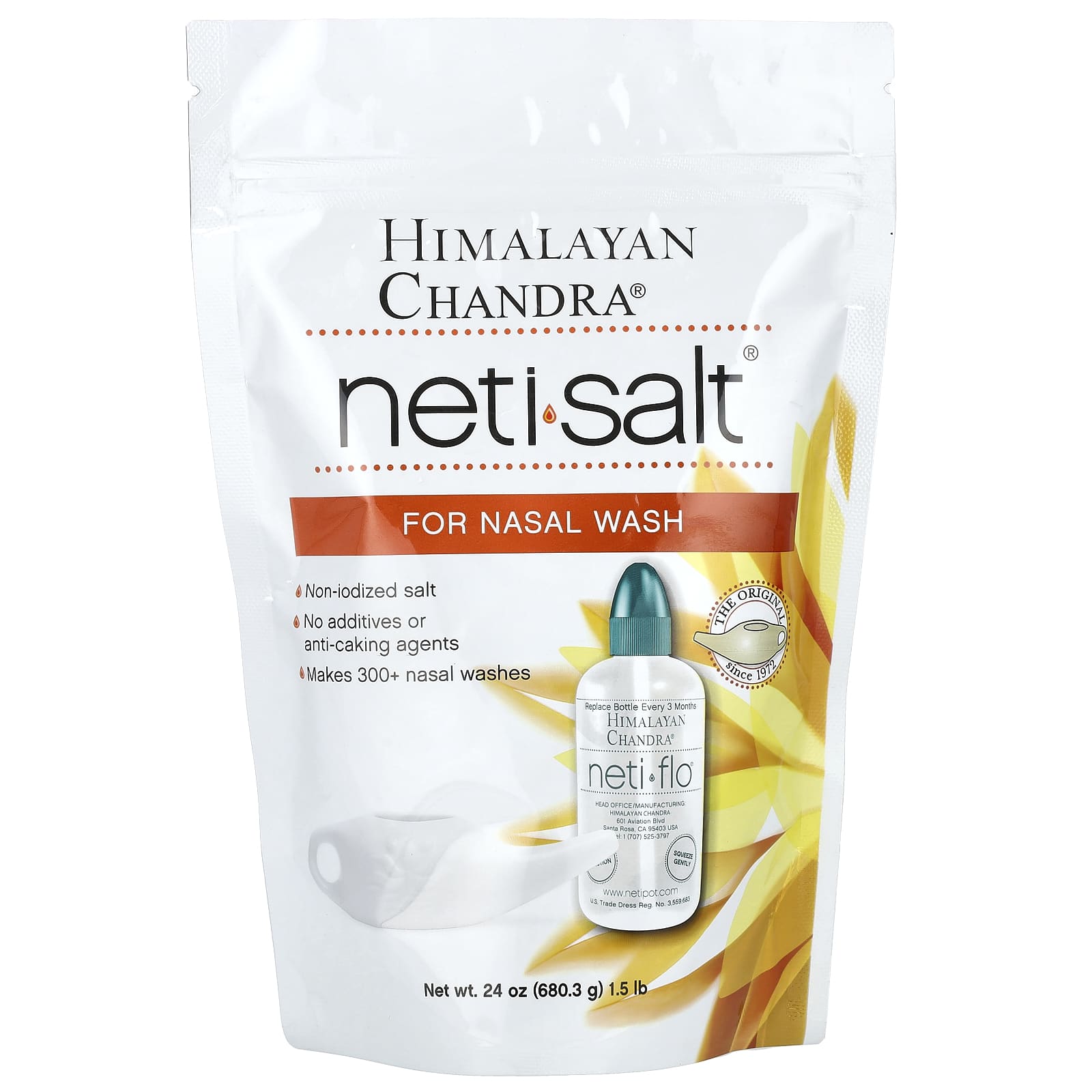 Pure Himalayan Neti Salt for Nasal Rinse, 24 oz - Image 1