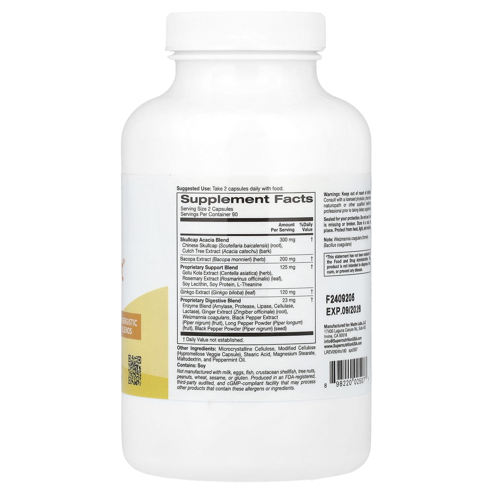 Think Support Brain Health Supplement with Bacopa & Ginkgo Biloba - Image 2