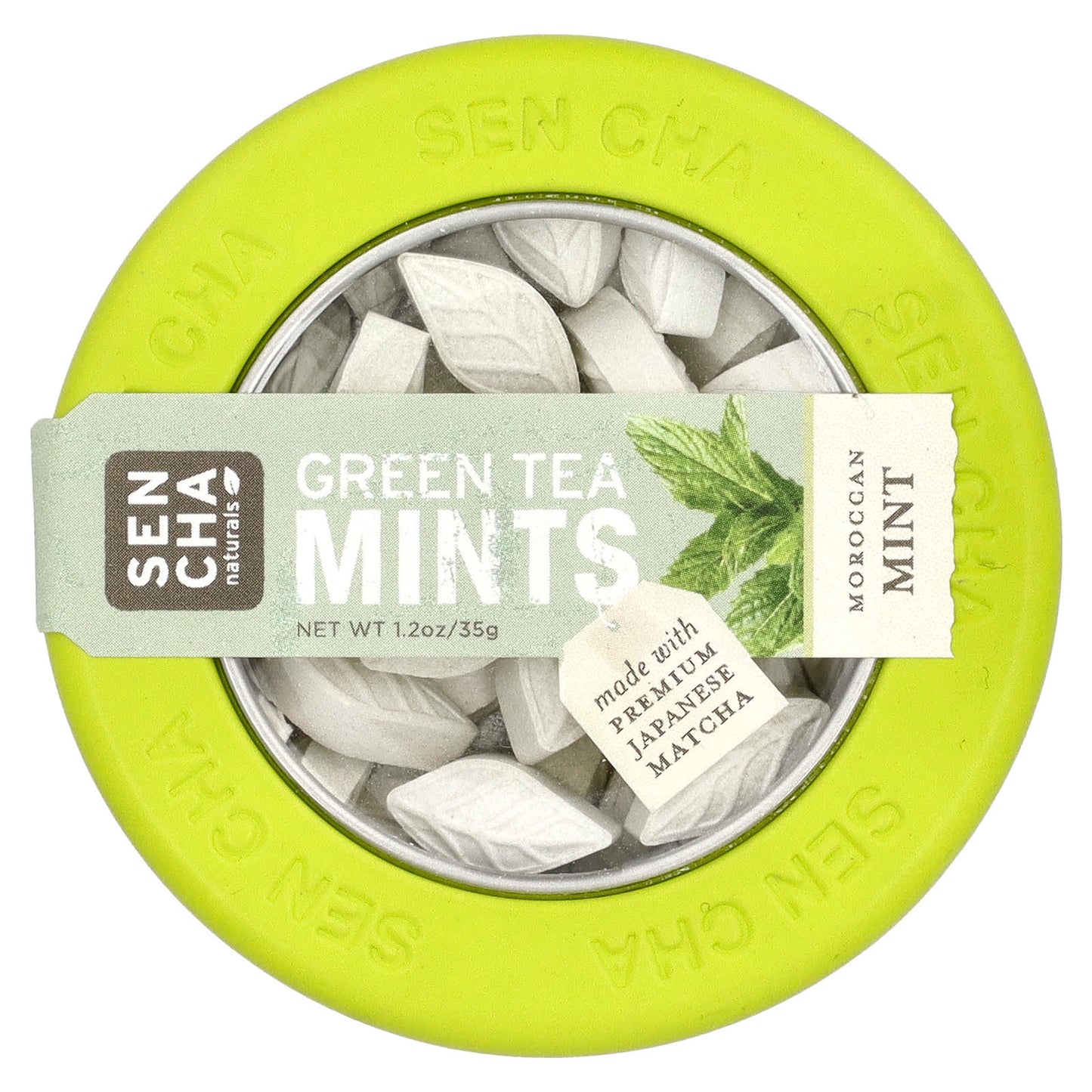 Sencha Naturals, Green Tea Mints, Moroccan Mint, 1.2 oz (35 g) - Image 1