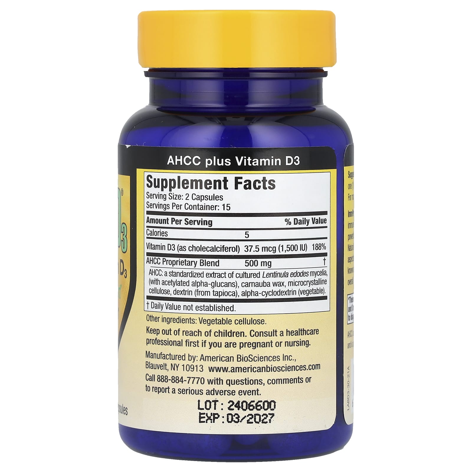 Boost Immune Health with American Biosciences ImmPower D3 + AHCC - Image 2