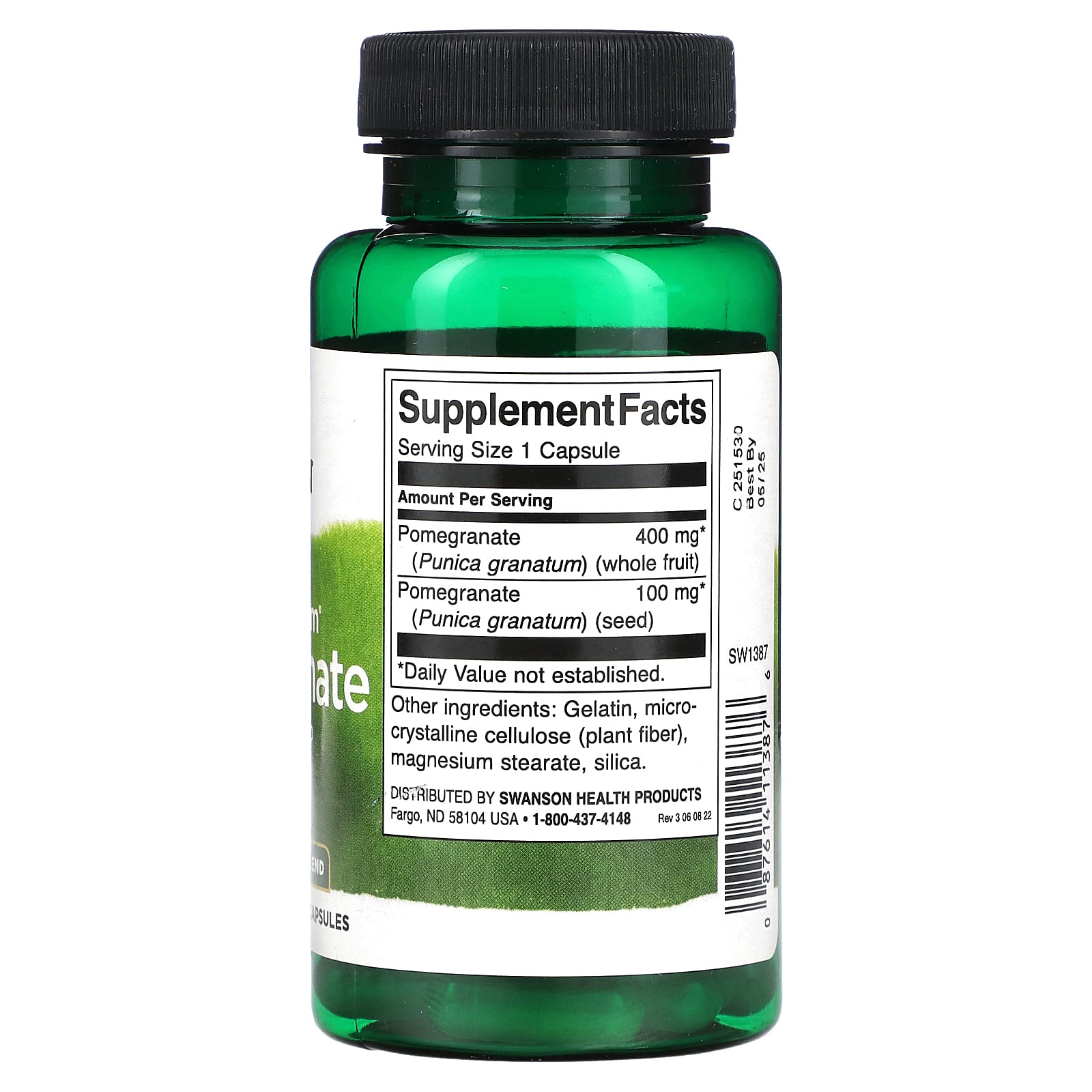 Swanson, Full Spectrum Pomegranate, Whole Fruit & Seed, 60 Capsules - Image 2