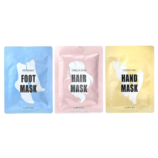 Lapcos, Variety Body Mask  Pack, 3 Masks - Image 1