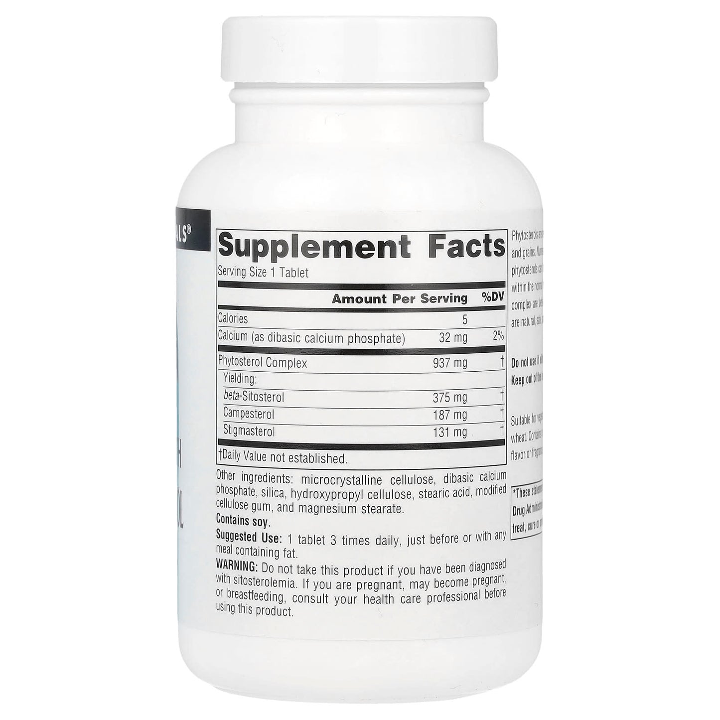 Source Naturals, Mega Strength Beta Sitosterol, 60 Tablets - Image 2