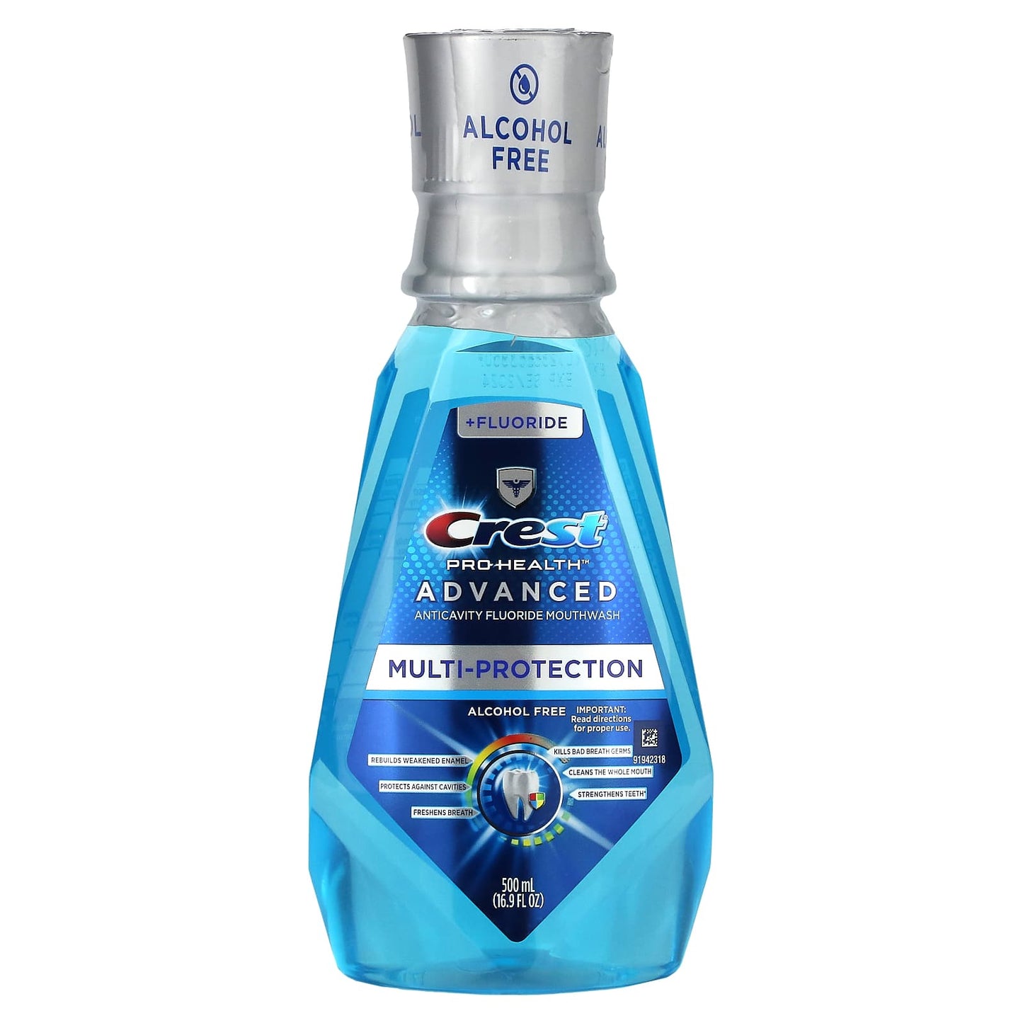 Crest Pro Health Advanced Multi-Protection Anticavity Mouthwash, Alcohol Free, 16.9 fl oz - Image 1