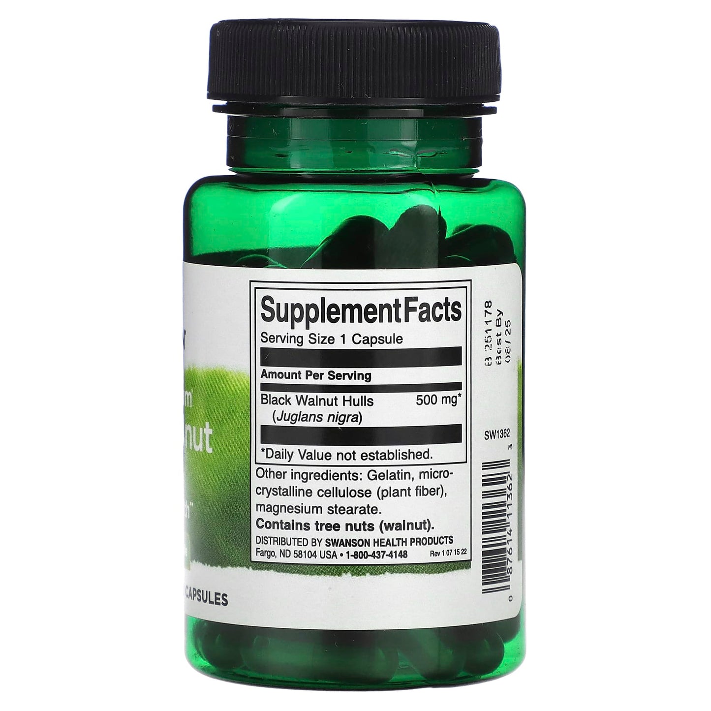 Swanson, Full Spectrum Black Walnut Hulls, 500 mg, 60 Capsules - Image 2