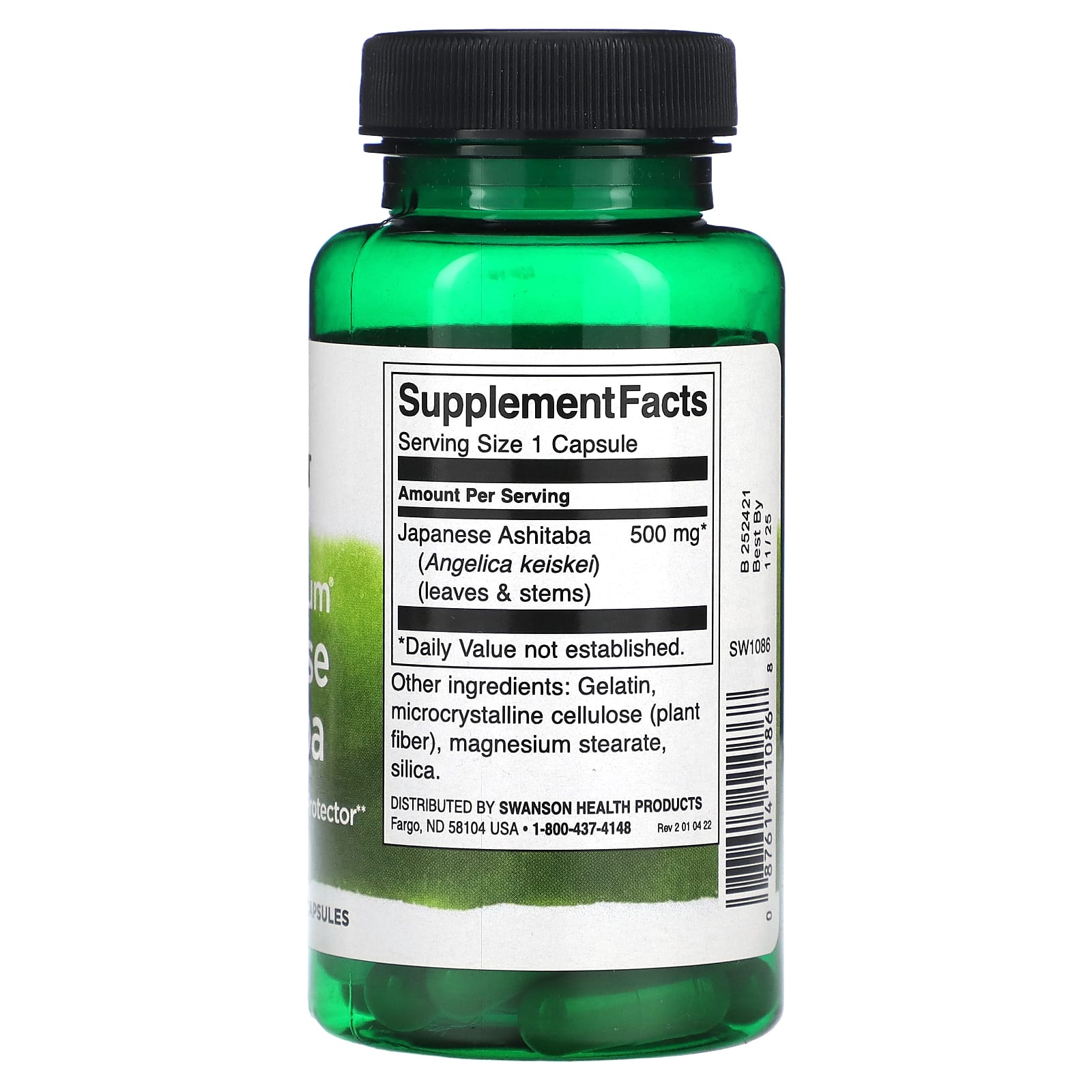 Swanson, Full Spectrum Japanese Ashitaba, 500 mg, 60 Capsules - Image 2