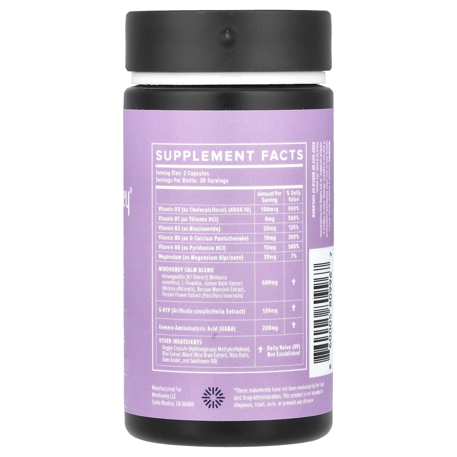 Mindhoney, Sync, Adaptogenic x Nootropic , 60 Capsules - Image 2
