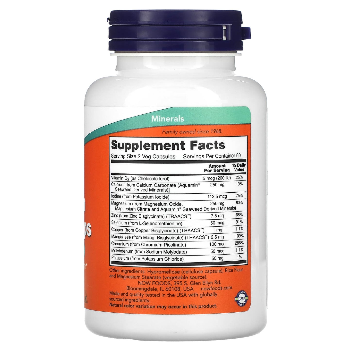 NOW Foods, Full Spectrum Mineral Caps, 120 Veg Capsules - Image 2
