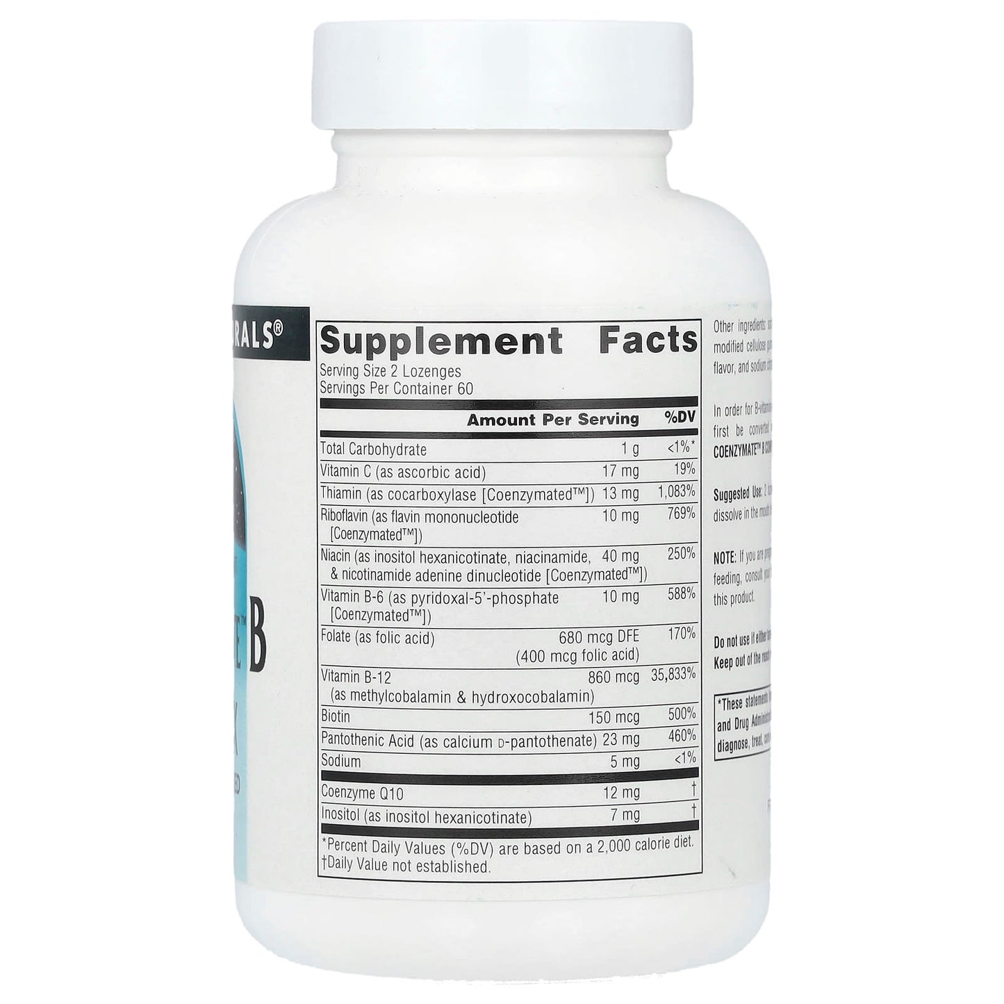 Source Naturals, Coenzymate™ B Complex, Orange , 120 Lozenges - Image 2