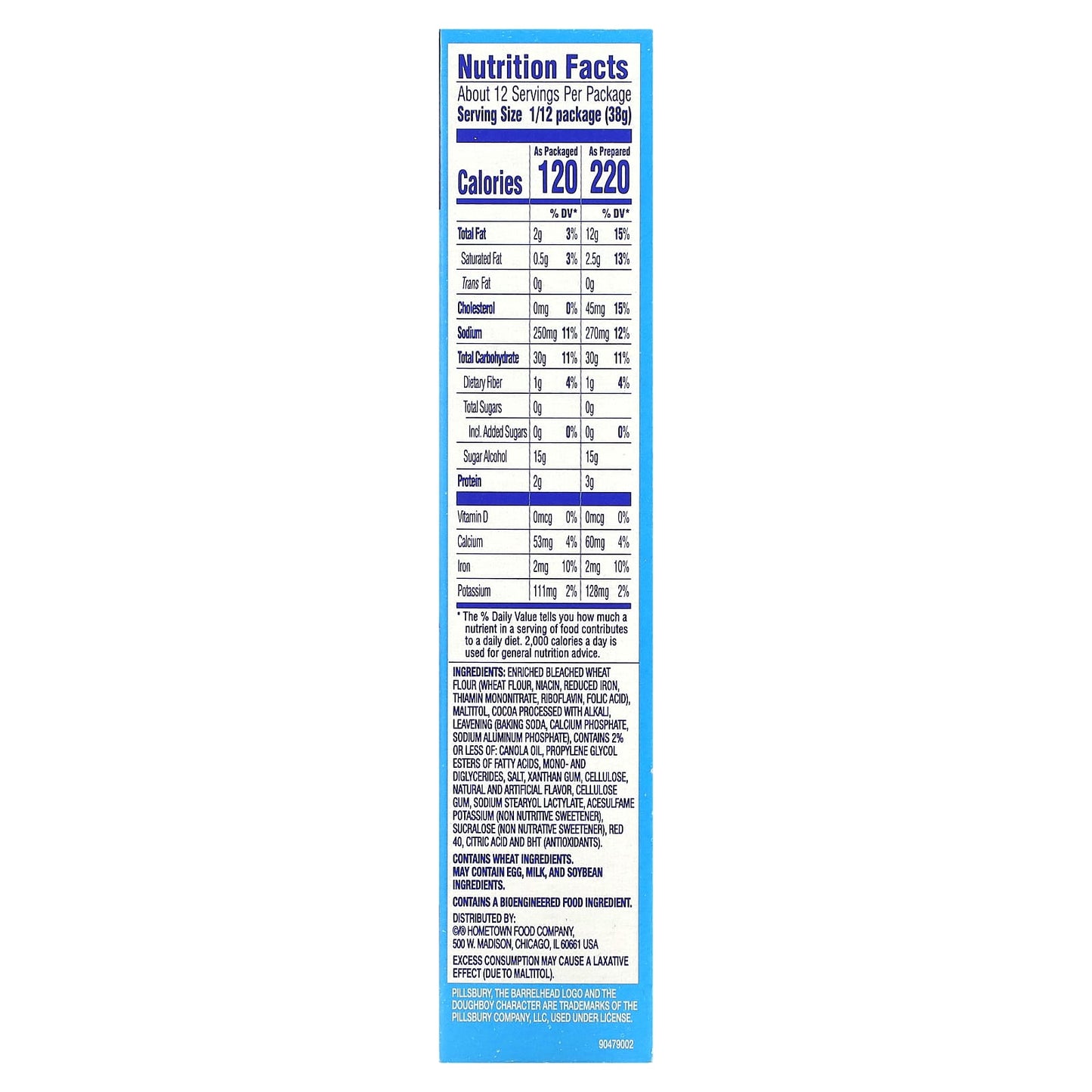 Pillsbury, Zero Sugar, Premium Cake Mix, Devil's Food, 16 oz (454 g) - Image 2