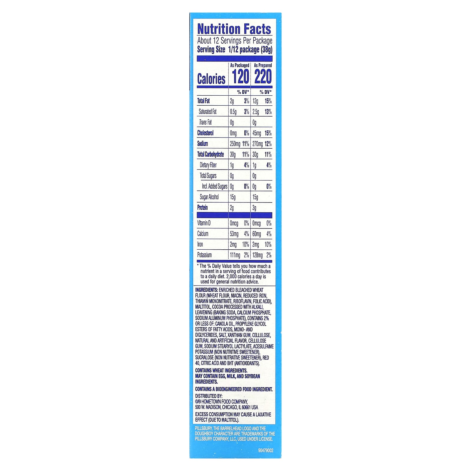 Pillsbury, Zero Sugar, Premium Cake Mix, Devil's Food, 16 oz (454 g) - Image 2