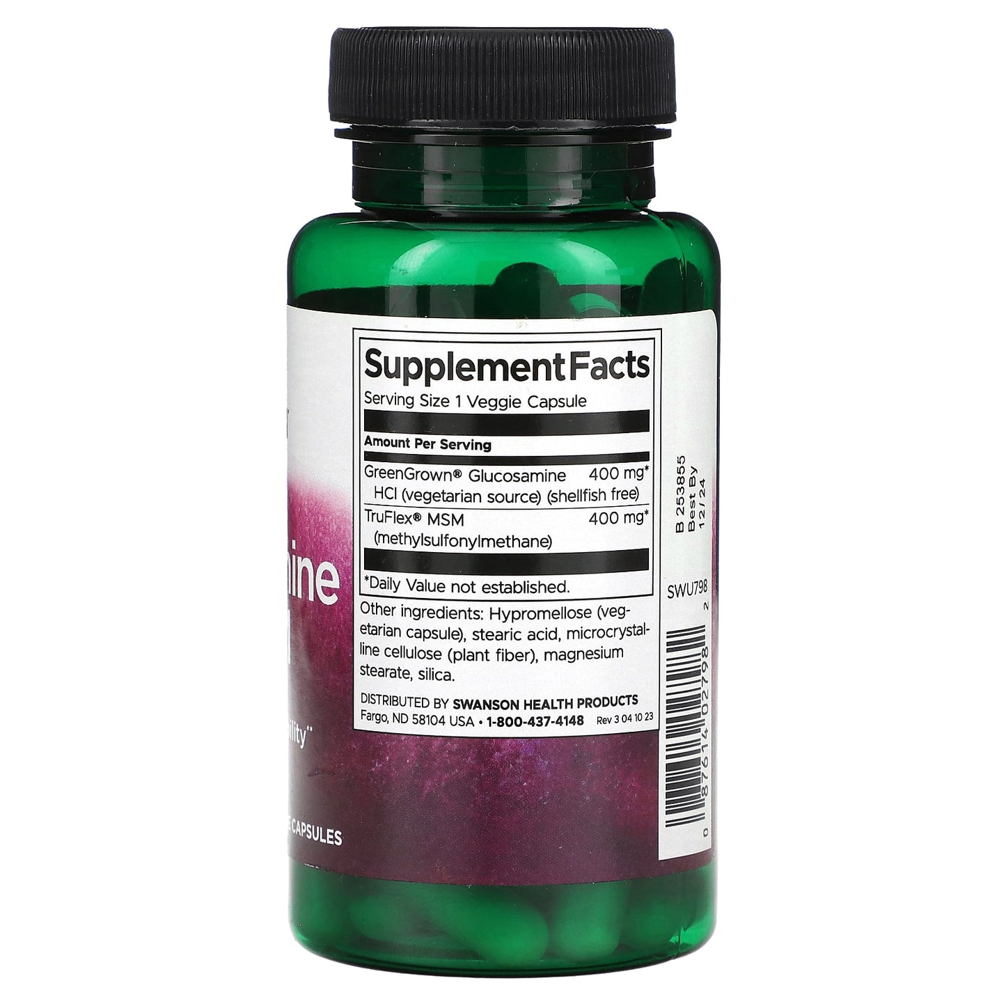 Swanson, Glucosamine & MSM, 60 Veggie Capsules - Image 2