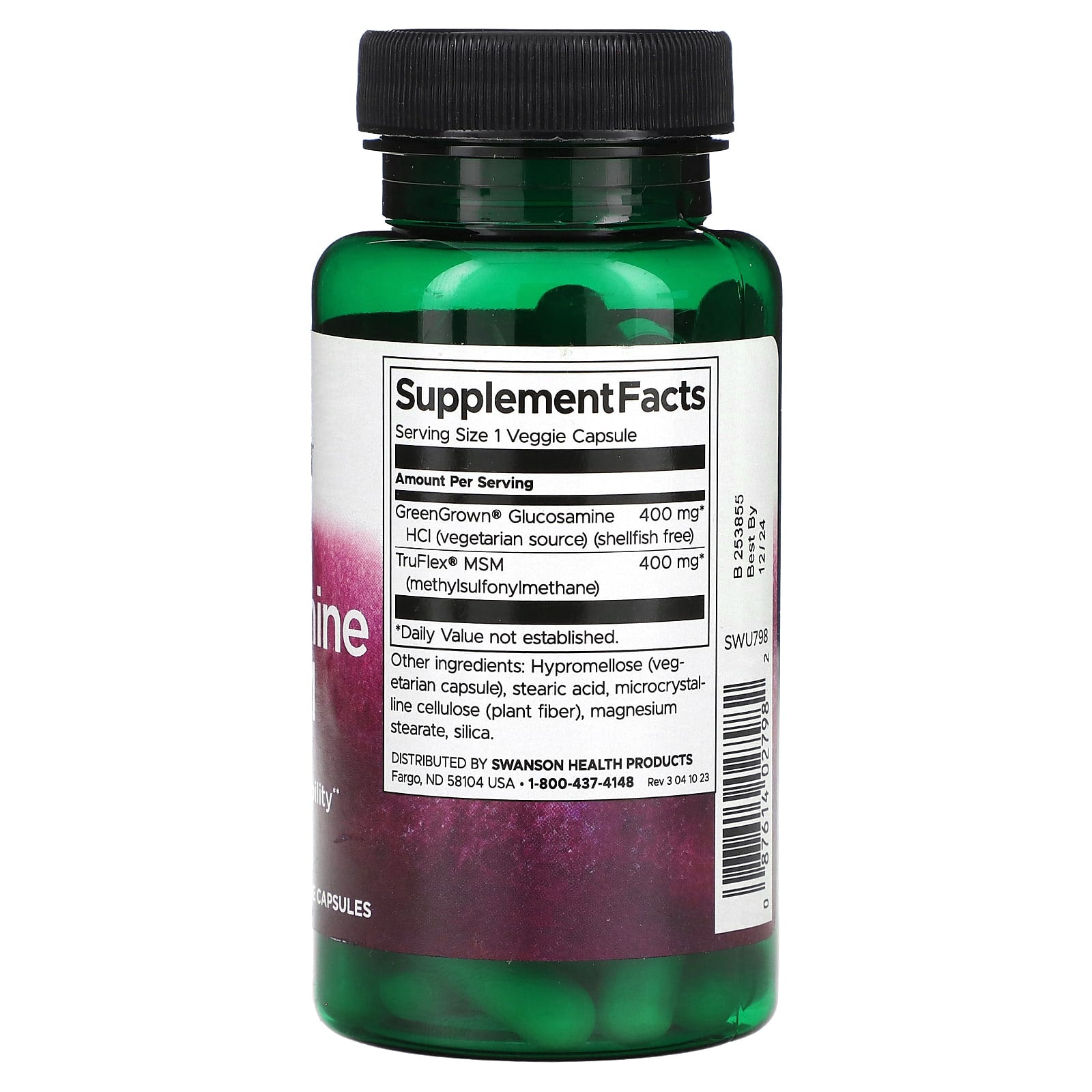 Swanson, Glucosamine & MSM, 60 Veggie Capsules - Image 2