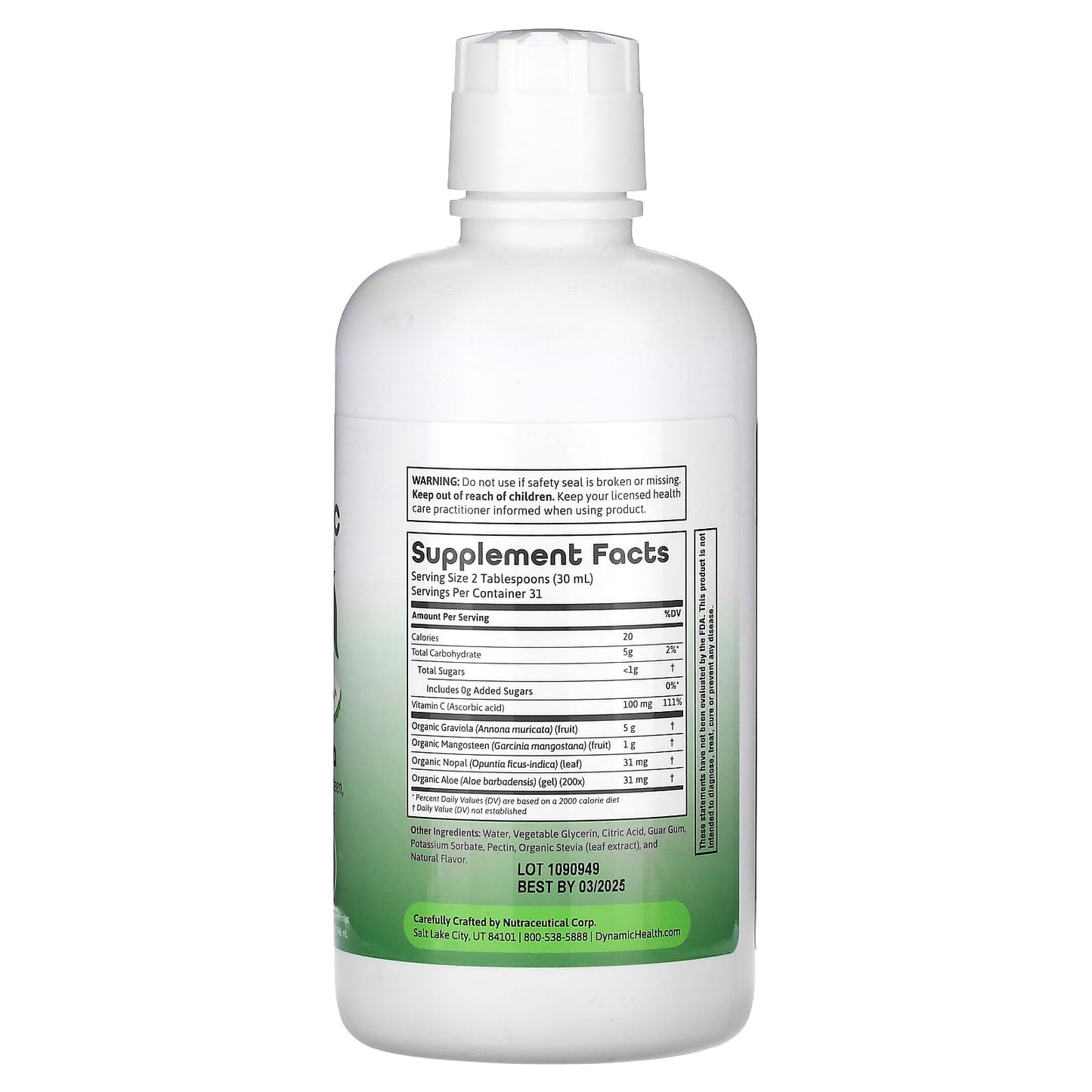 Graviola Juice Concentrate by Dynamic Health, 32 fl oz (946 ml) - Image 2