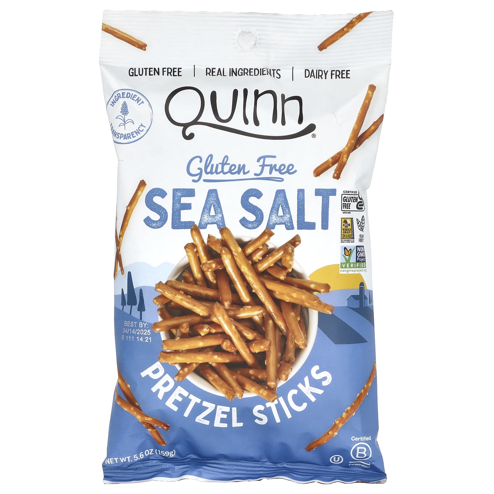Quinn Snacks, Pretzel Sticks, Sea Salt, 5.6 oz (159 g) - Image 1