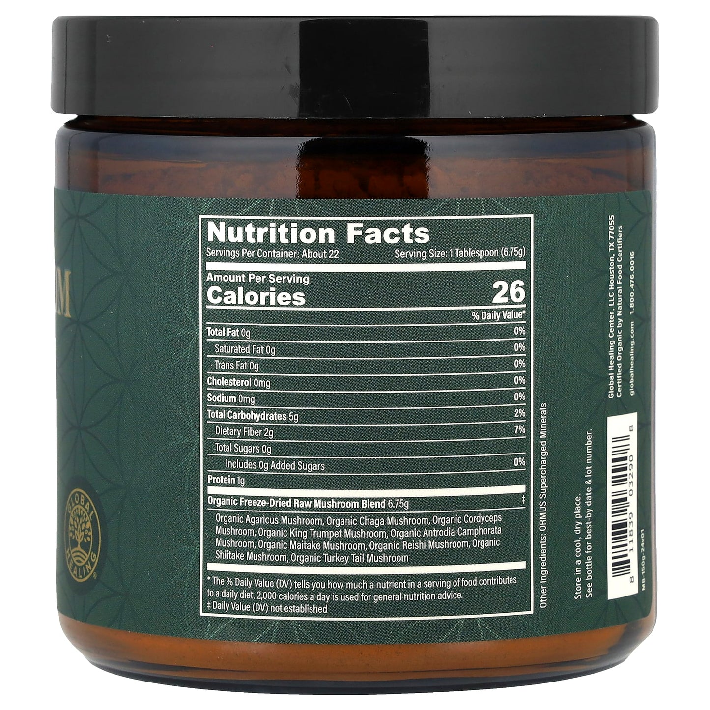 Global Healing Organic Mushroom Blend for Immunity & Gut Health - Image 2