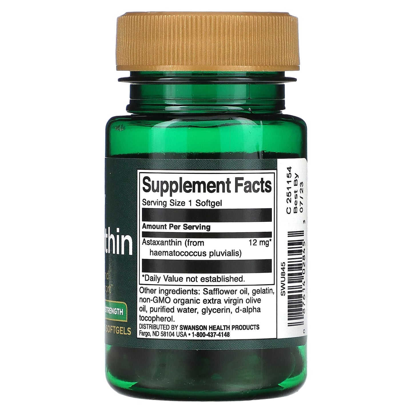 Swanson, Astaxanthin, Maximum Strength, 12 mg, 30 Softgels