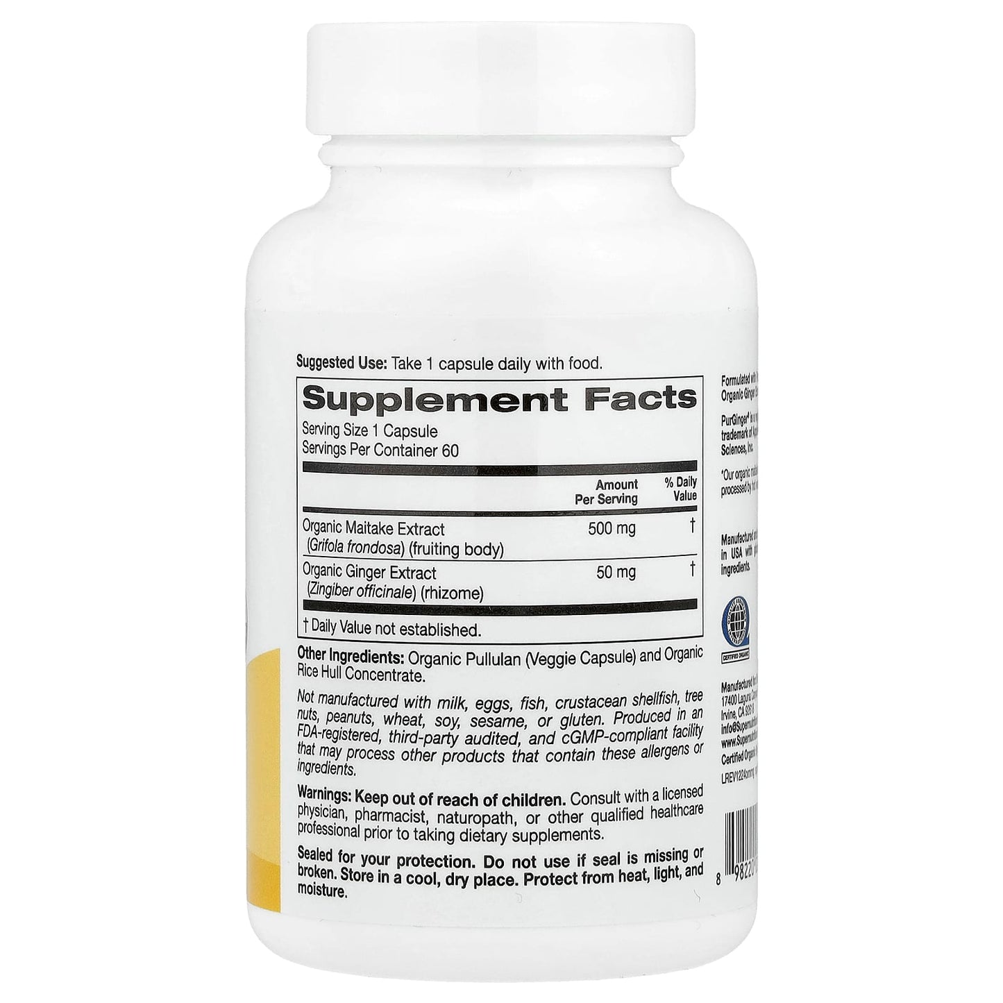 Organic Maitake Mushroom & Ginger Supplement for Immune Support - Image 2