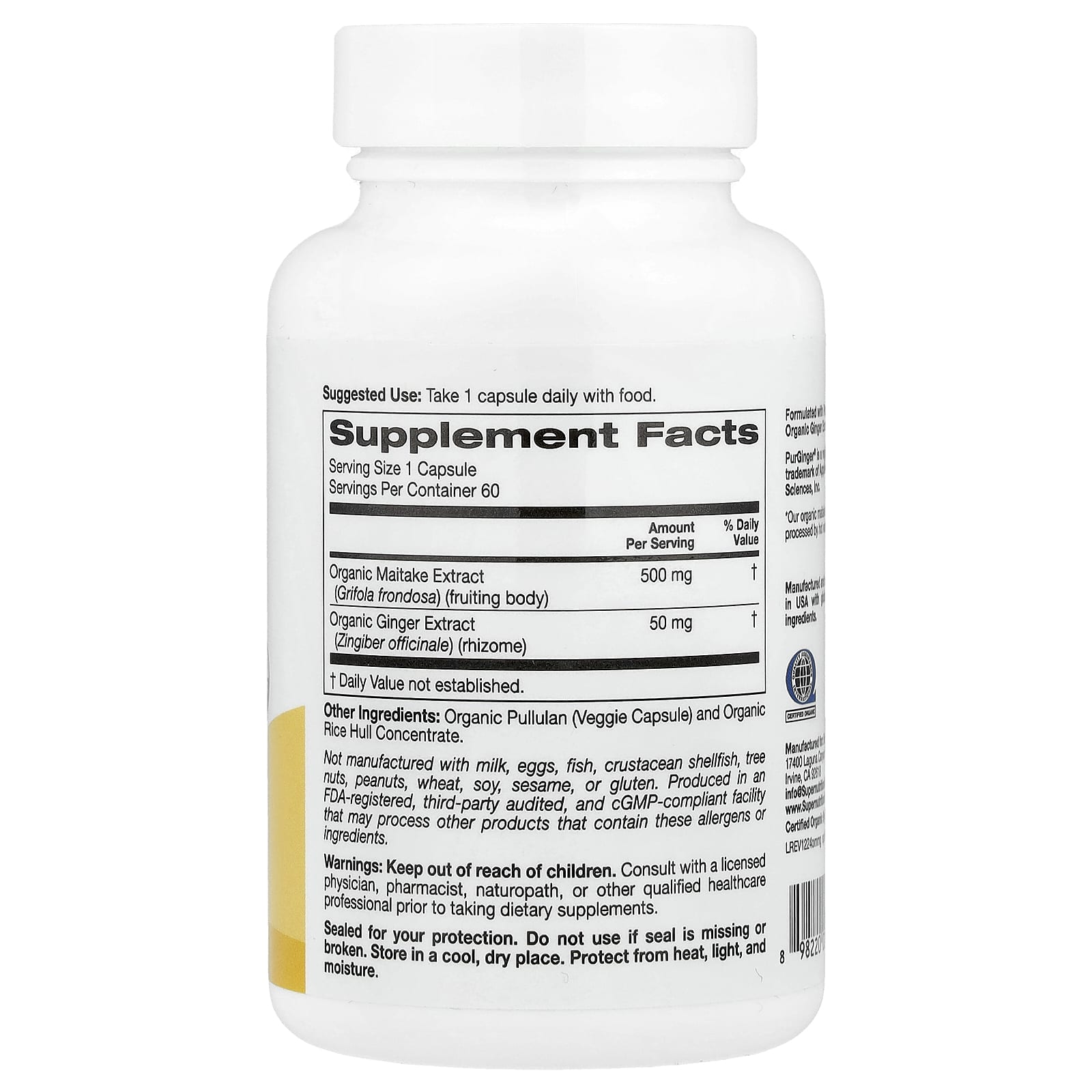 Organic Maitake Mushroom & Ginger Supplement for Immune Support - Image 2