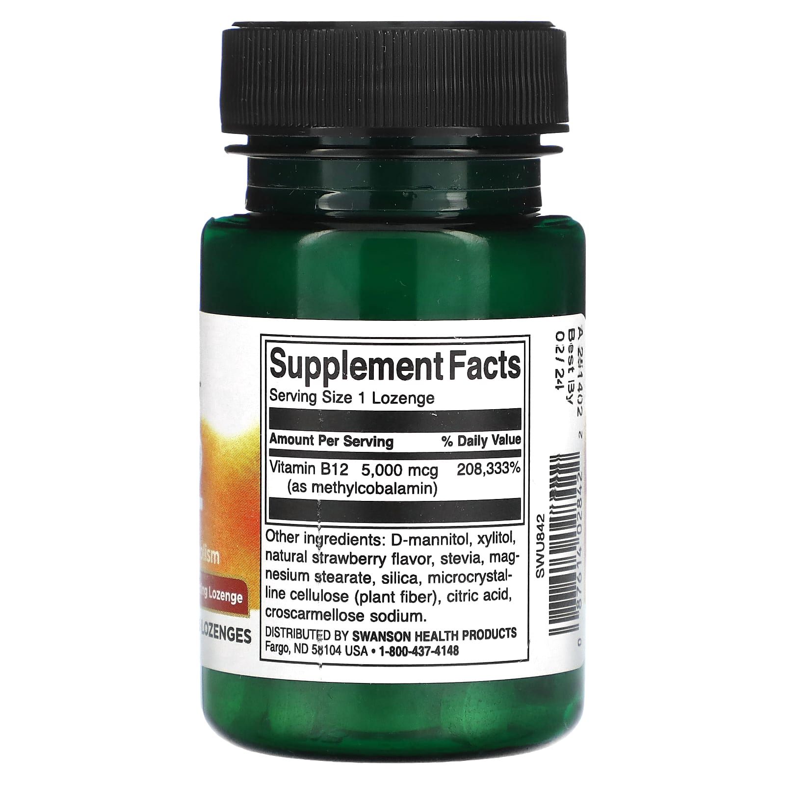 Swanson, Vitamin B12, 60 Lozenges (5,000 mcg per Lozenge) - Image 2