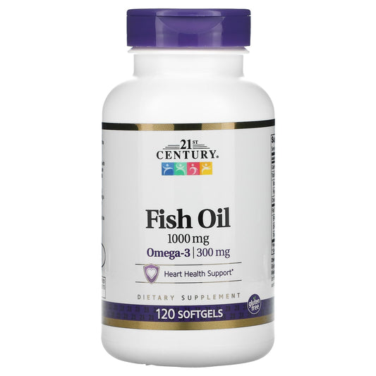 High-Quality Fish Oil Supplement for Heart Health - 1000mg, 120 Softgels - Image 1