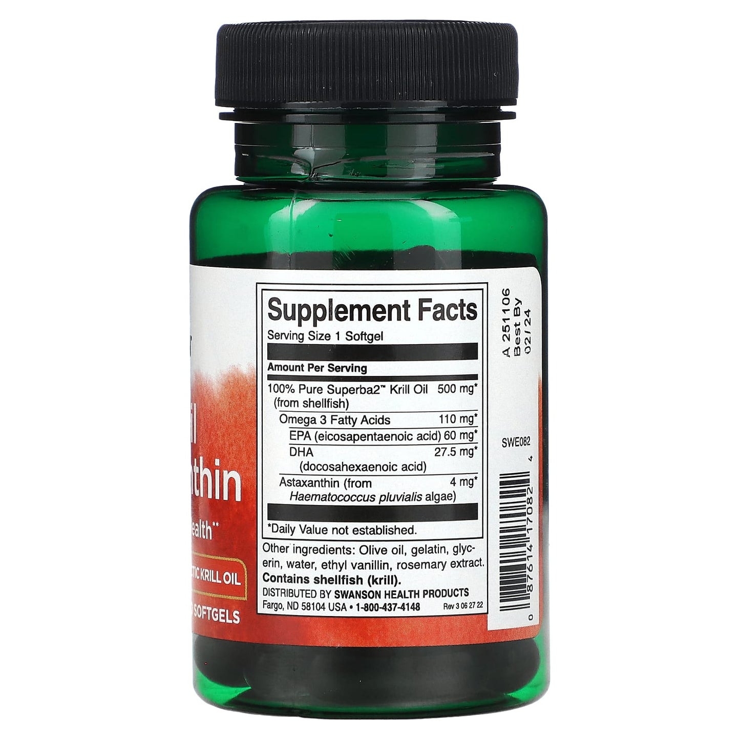Swanson, Krill Oil & Astaxanthin, 30 Softgels - Image 2