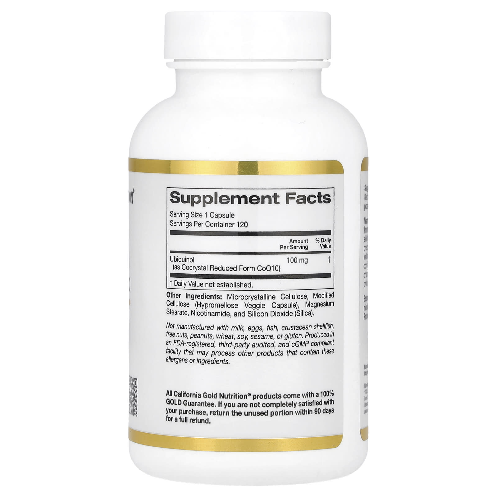 Ubiquinol CoQ10 100mg, Veggie Caps, 120 Count, California Gold Nutrition - Image 2