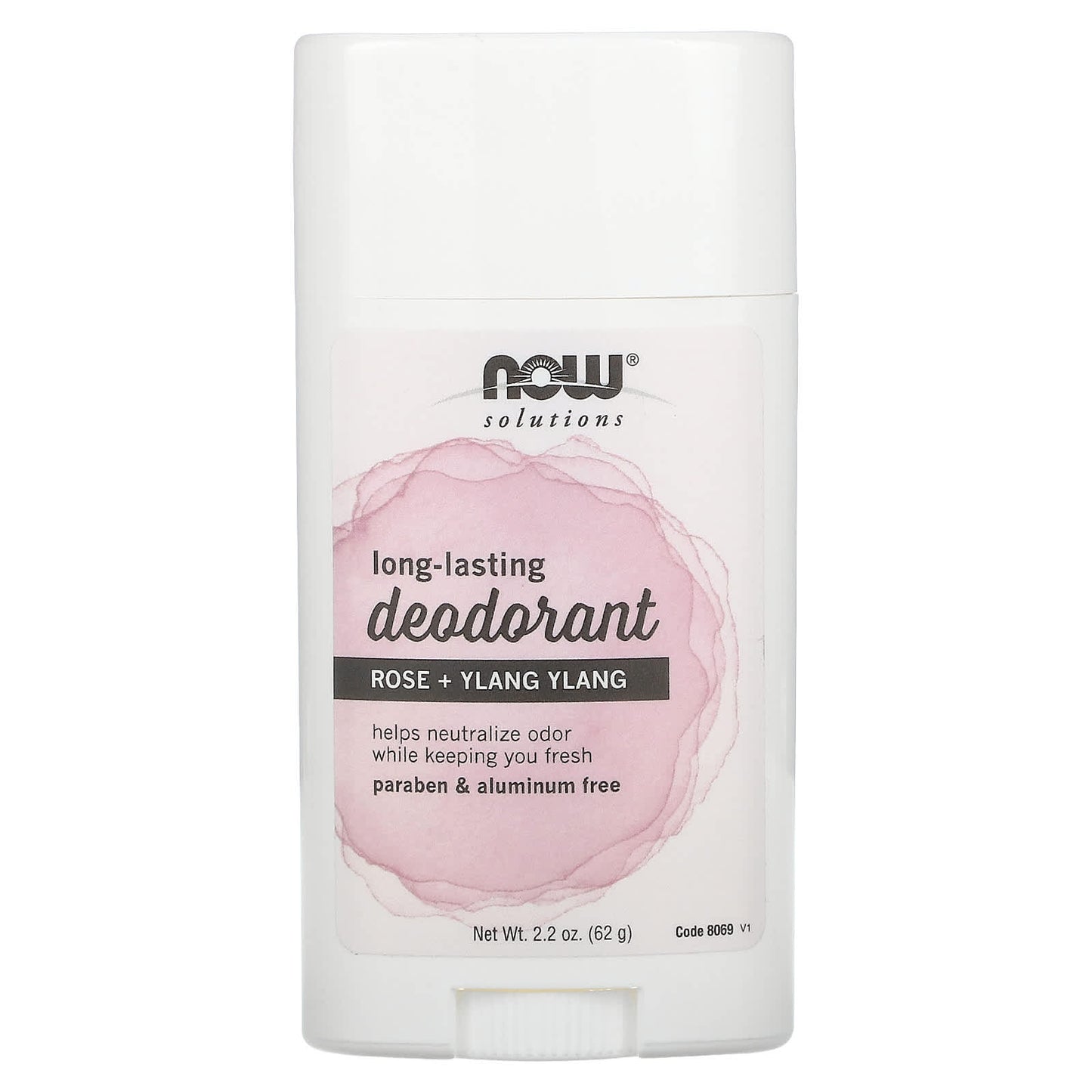 NOW Foods, Long Lasting Deodorant, Rose + Ylang Ylang, 2.2 oz (62 g) - Image 1