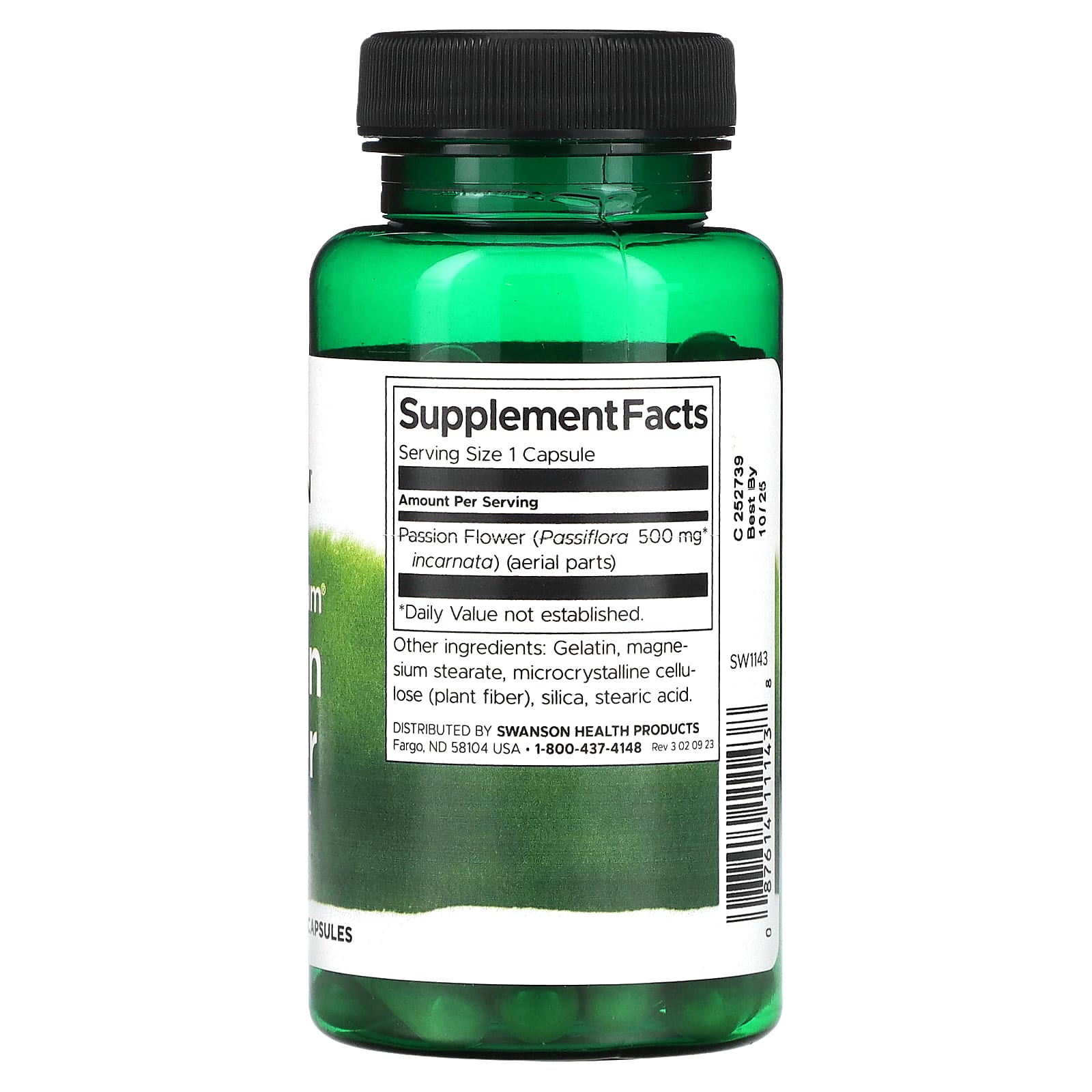 Swanson, Full Spectrum Passion Flower, 500 mg, 60 Capsules - Image 2