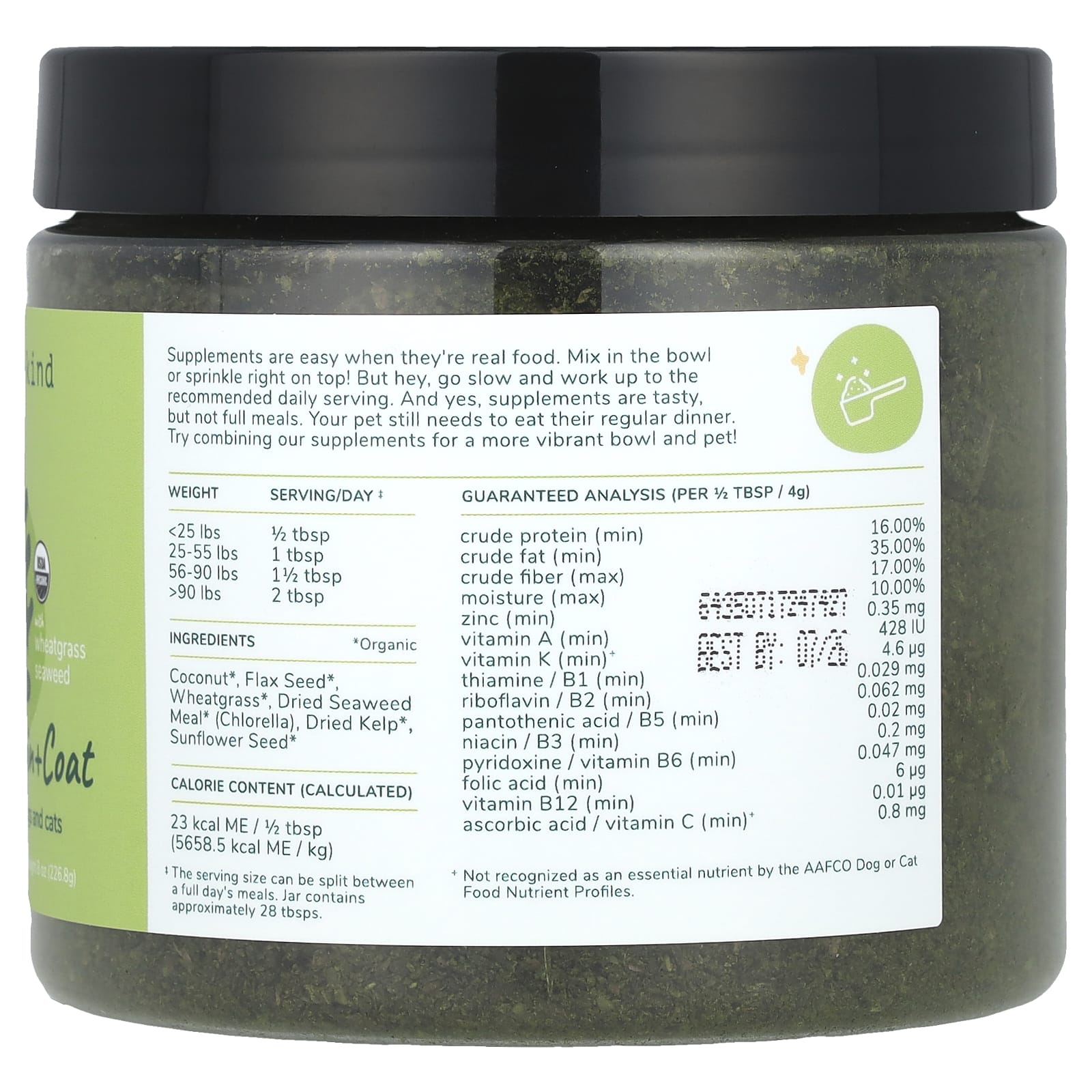 Kin+Kind, Healthy Skin + Coat, Multivitamin For Dogs and Cats, 8 oz (226.8 g) - Image 2